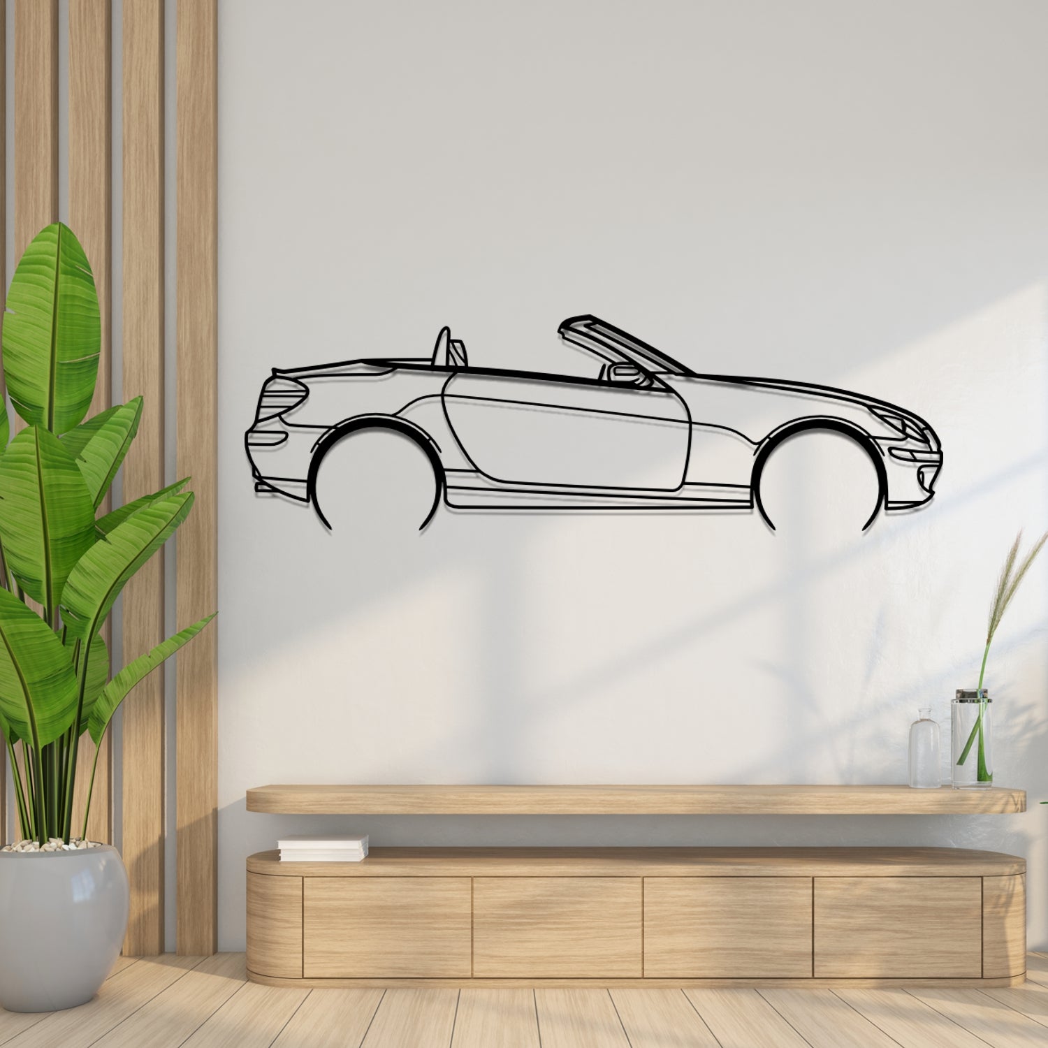Abarth Punto Evo Side View - Metal Wall Silhouette