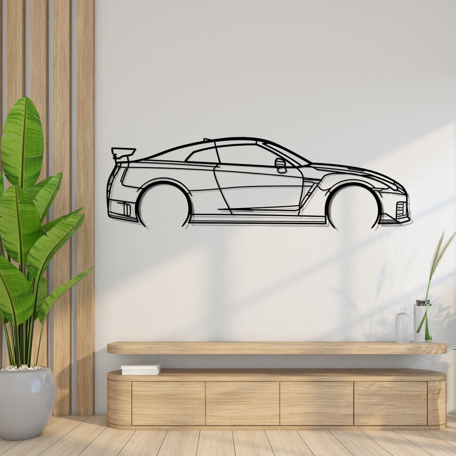 Abarth Punto Evo Side View - Metal Wall Silhouette