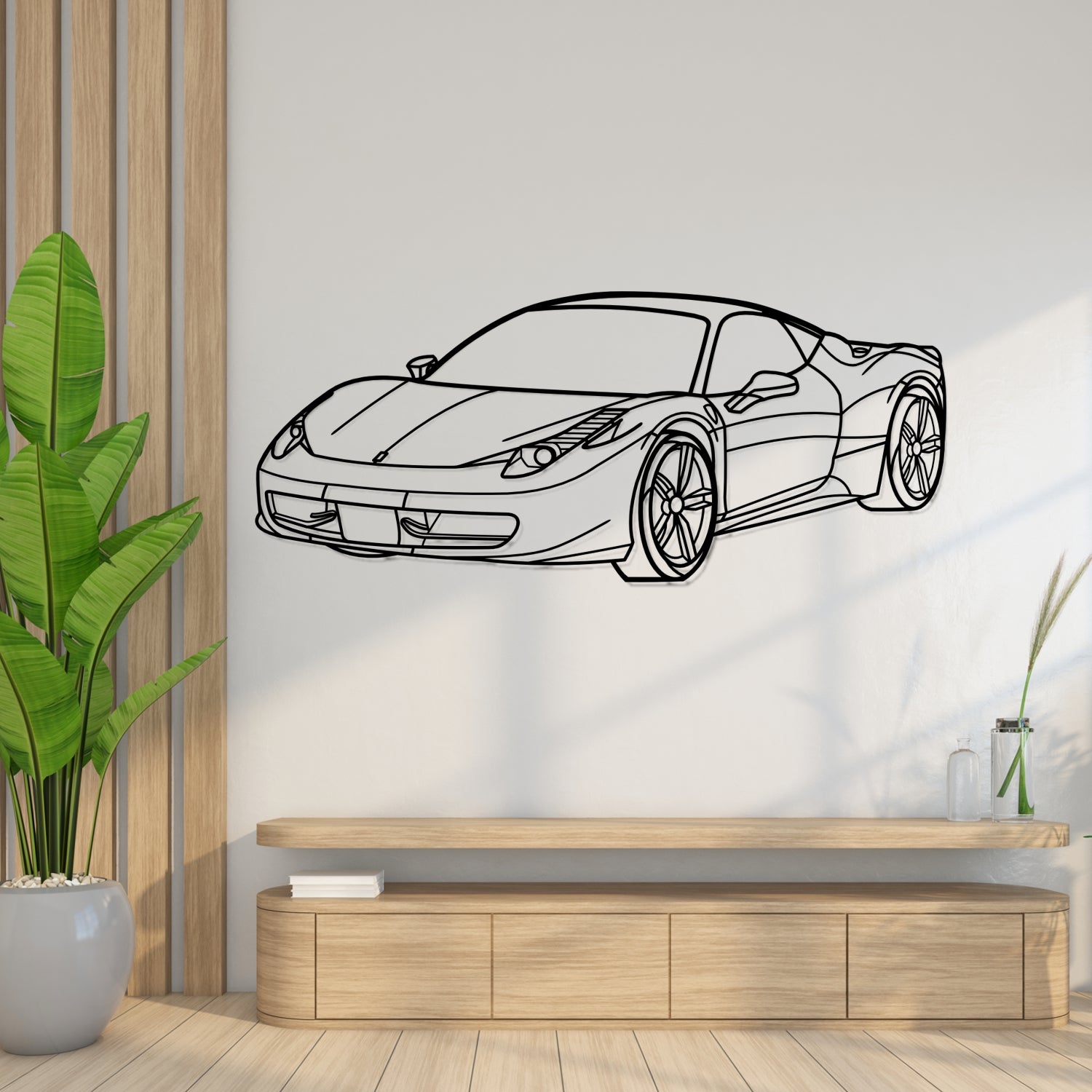 Caterham – 3D-Perspektive Front – Metallsilhouette