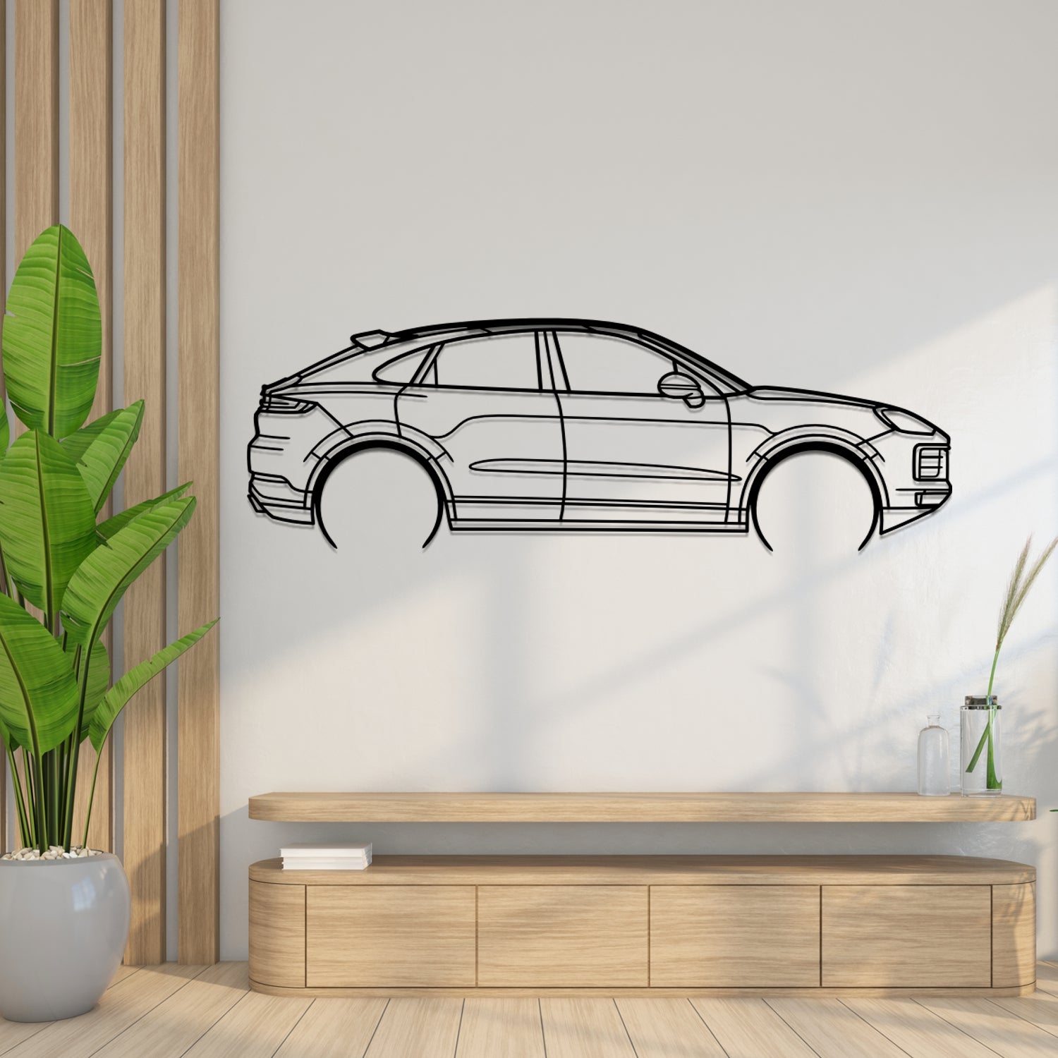 Abarth Punto Evo Side View - Metal Wall Silhouette