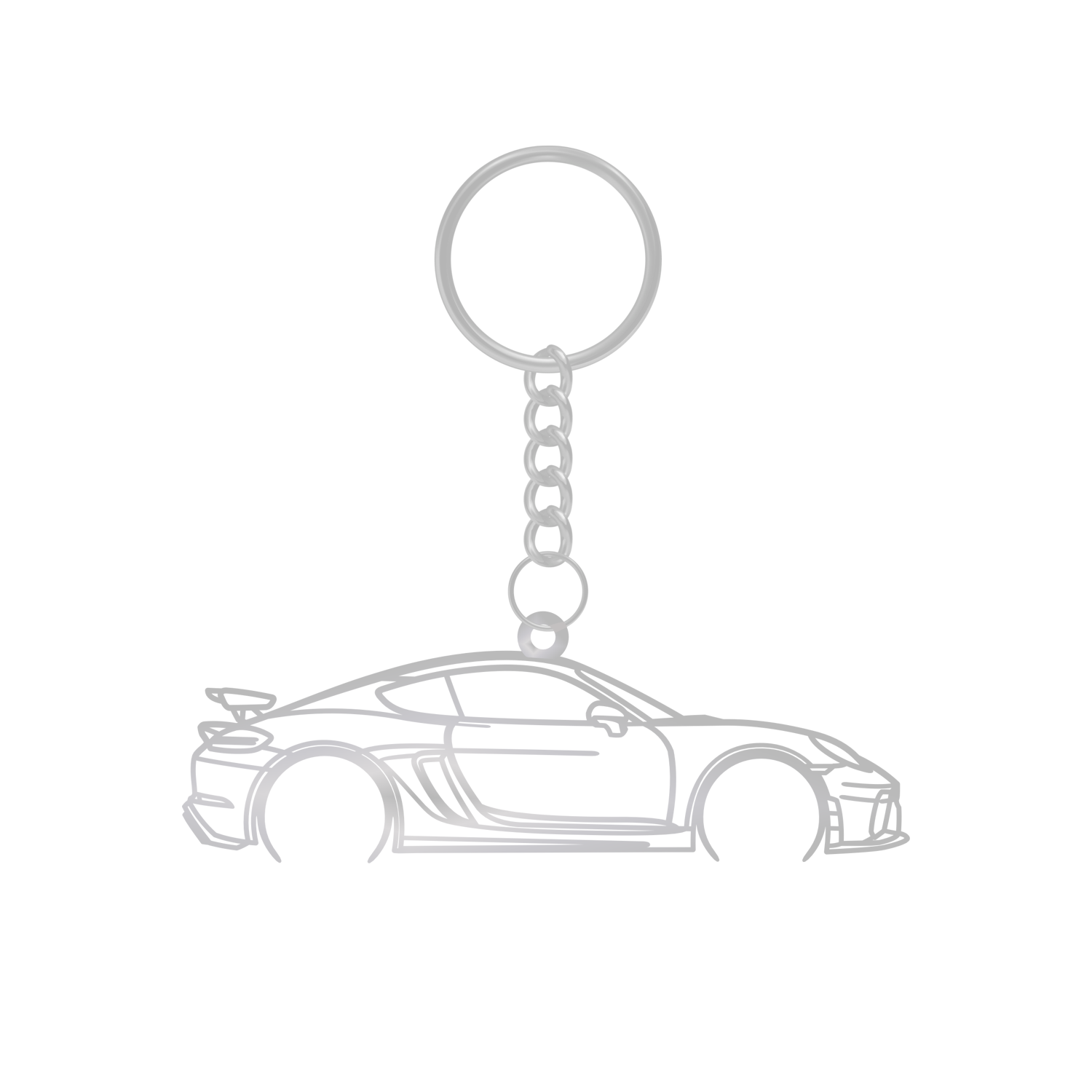 Porsche 718 GT4 (2019-2023) - Metal Keychain