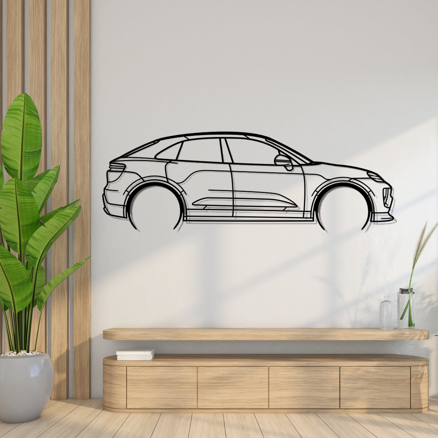 Abarth Punto Evo Side View - Metal Wall Silhouette