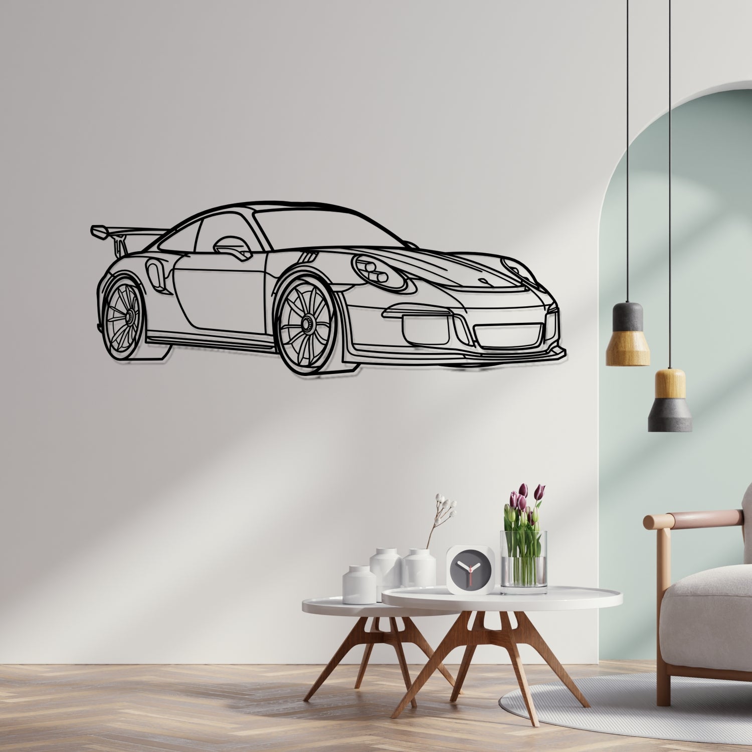 Caterham - 3D Perspective Front - Metal Silhouette