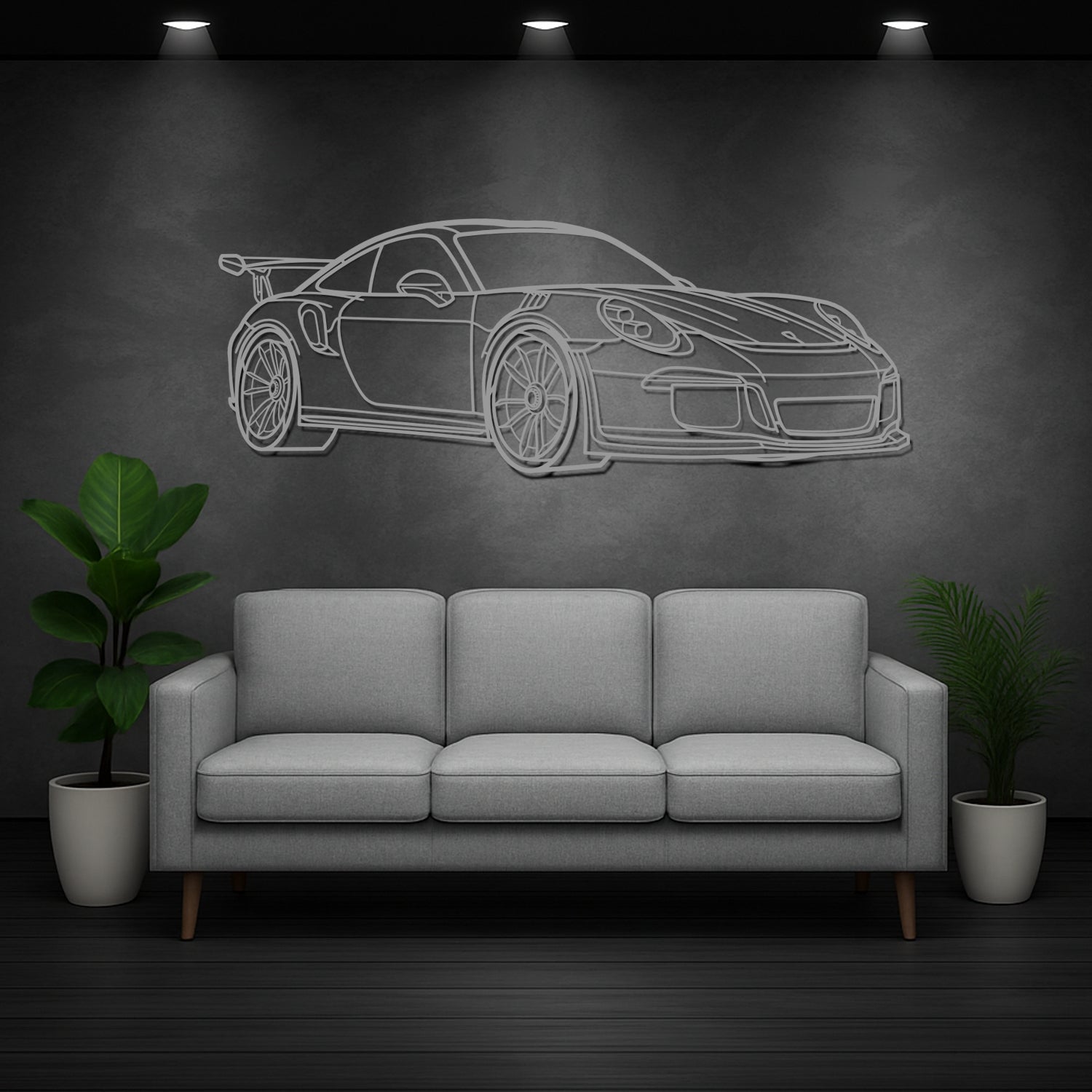 Caterham - 3D Perspective Front - Metal Silhouette