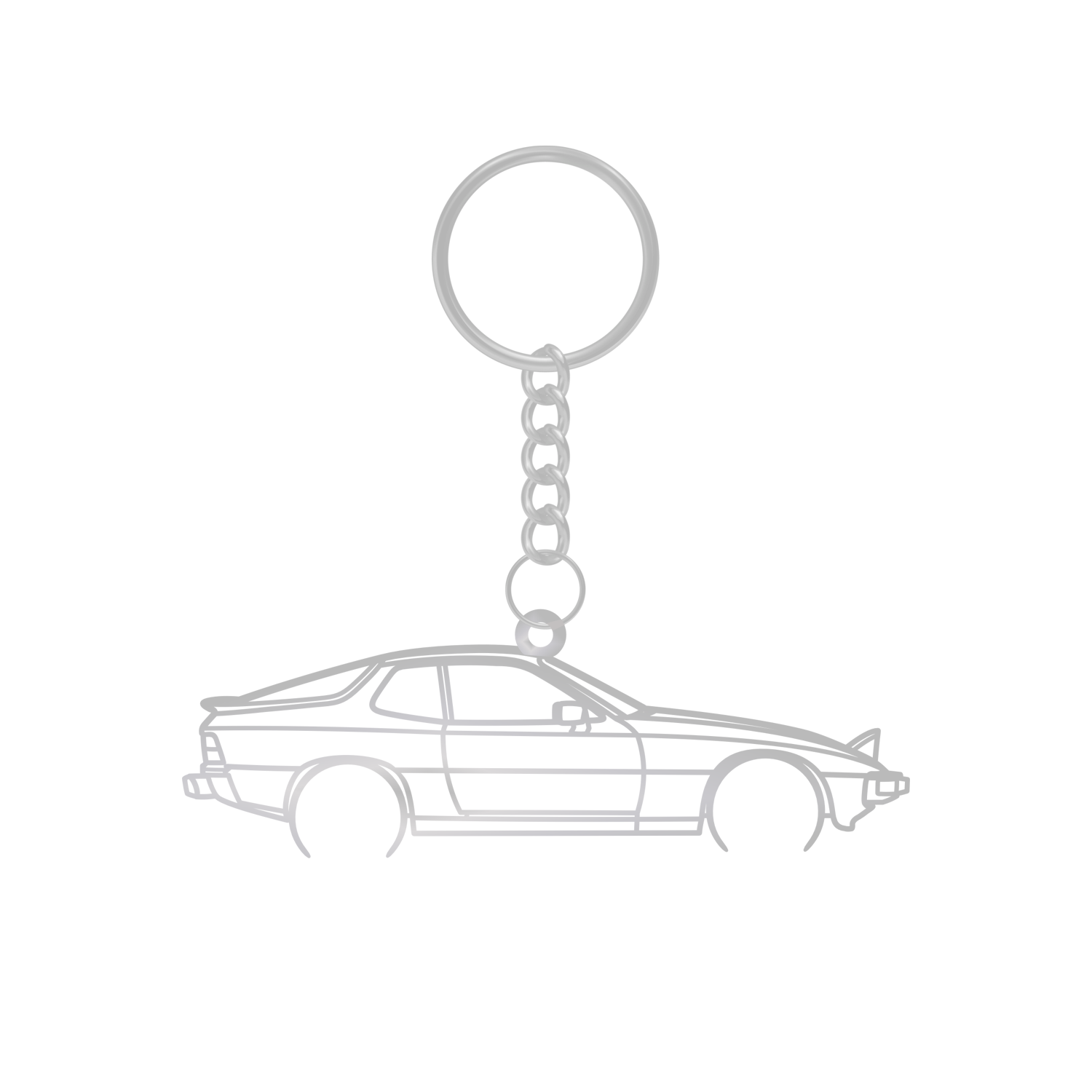 Porsche 924 S American Edition (1988) - Metal Keychain