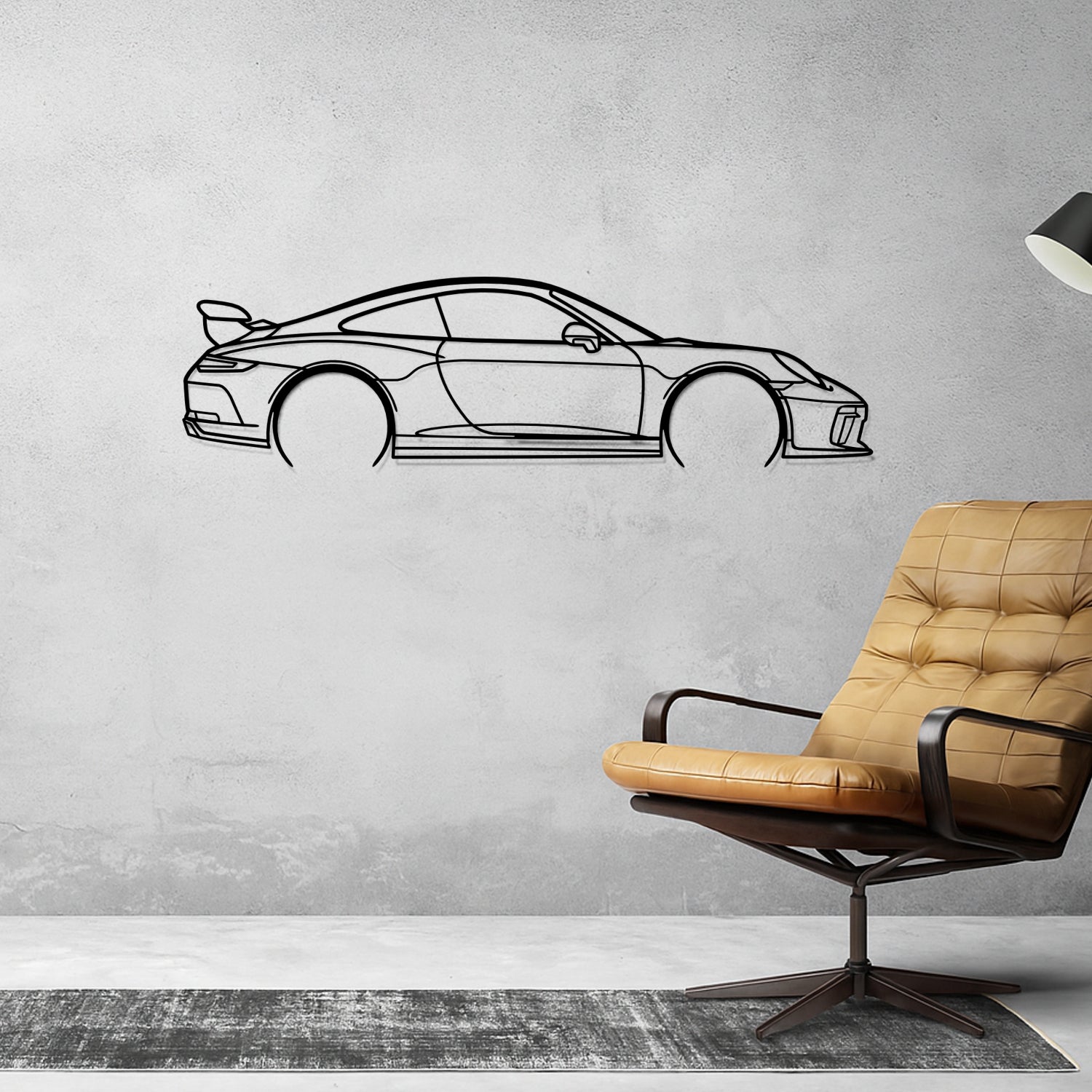 Audi R8 V10 Plus (2012-2015) - Side Perspective - Metal Silhouette