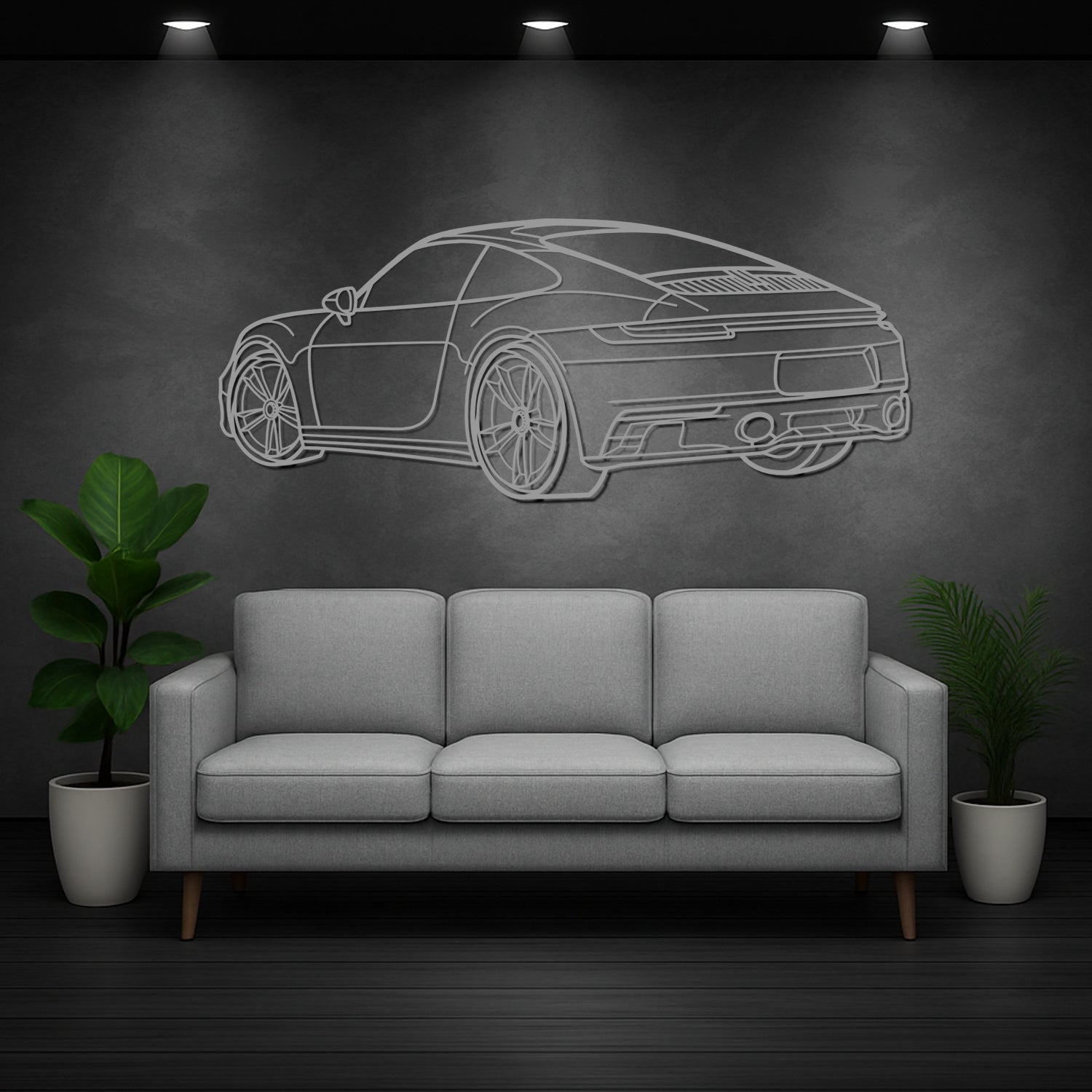 Caterham - 3D Perspective Front - Metal Silhouette