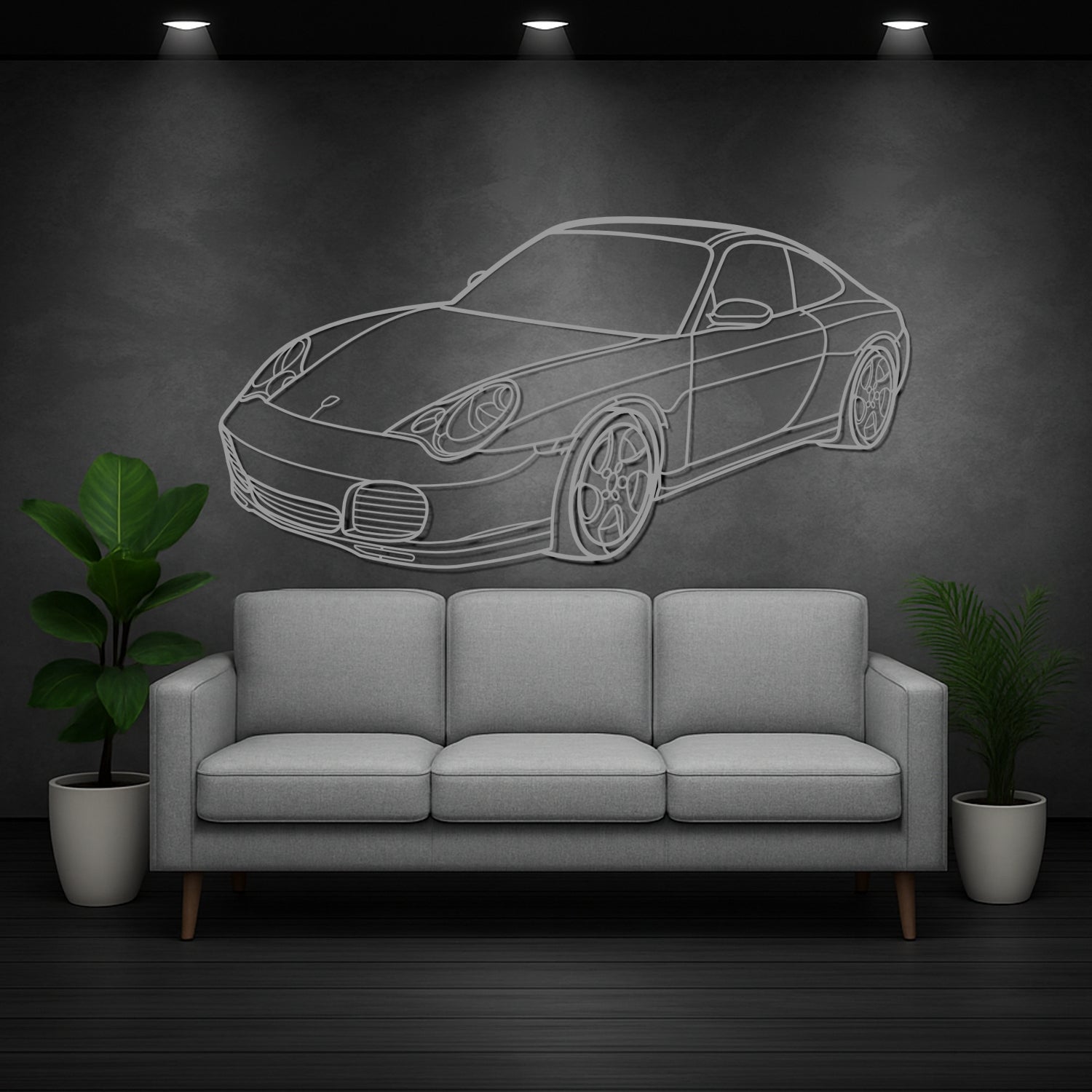 Caterham - 3D Perspective Front - Metal Silhouette