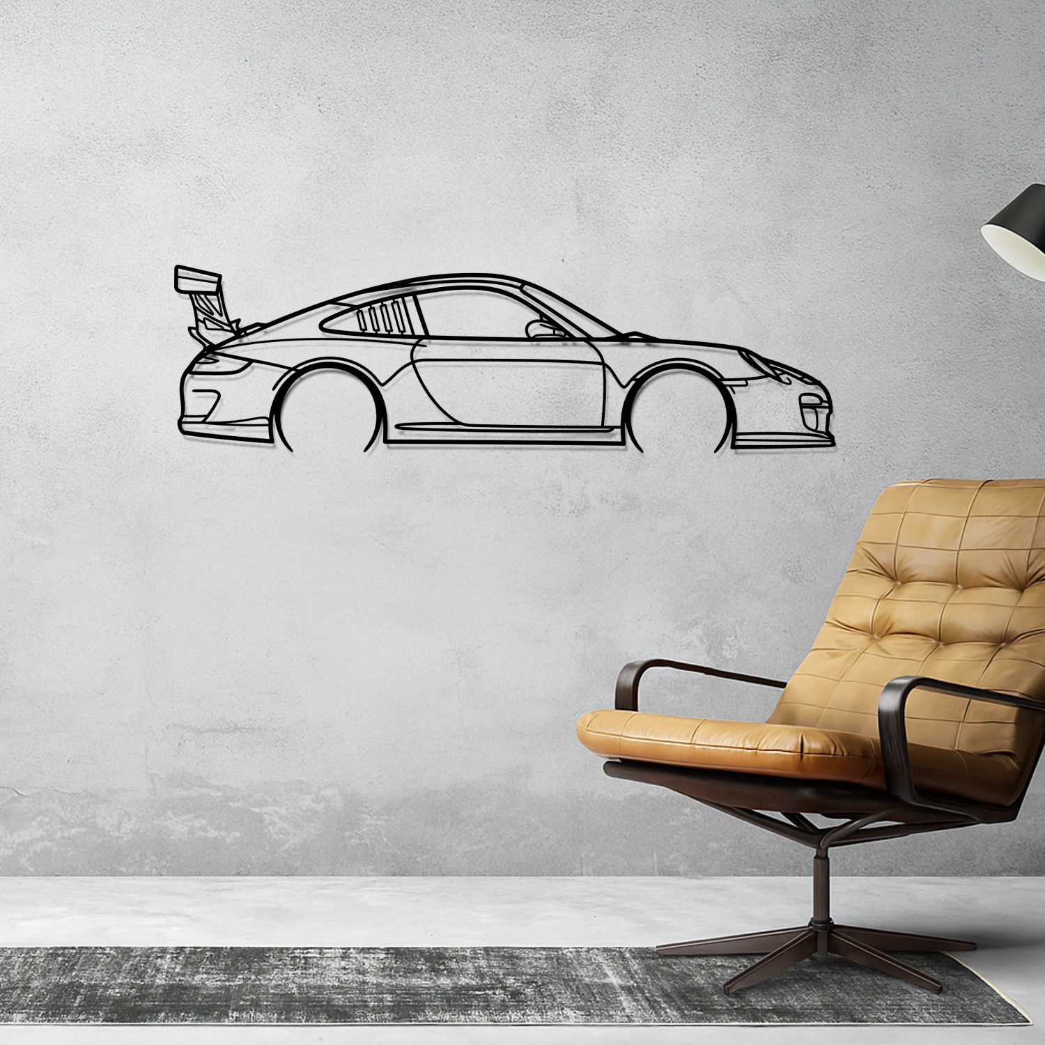 Abarth Punto Side View - Metal Wall Silhouette
