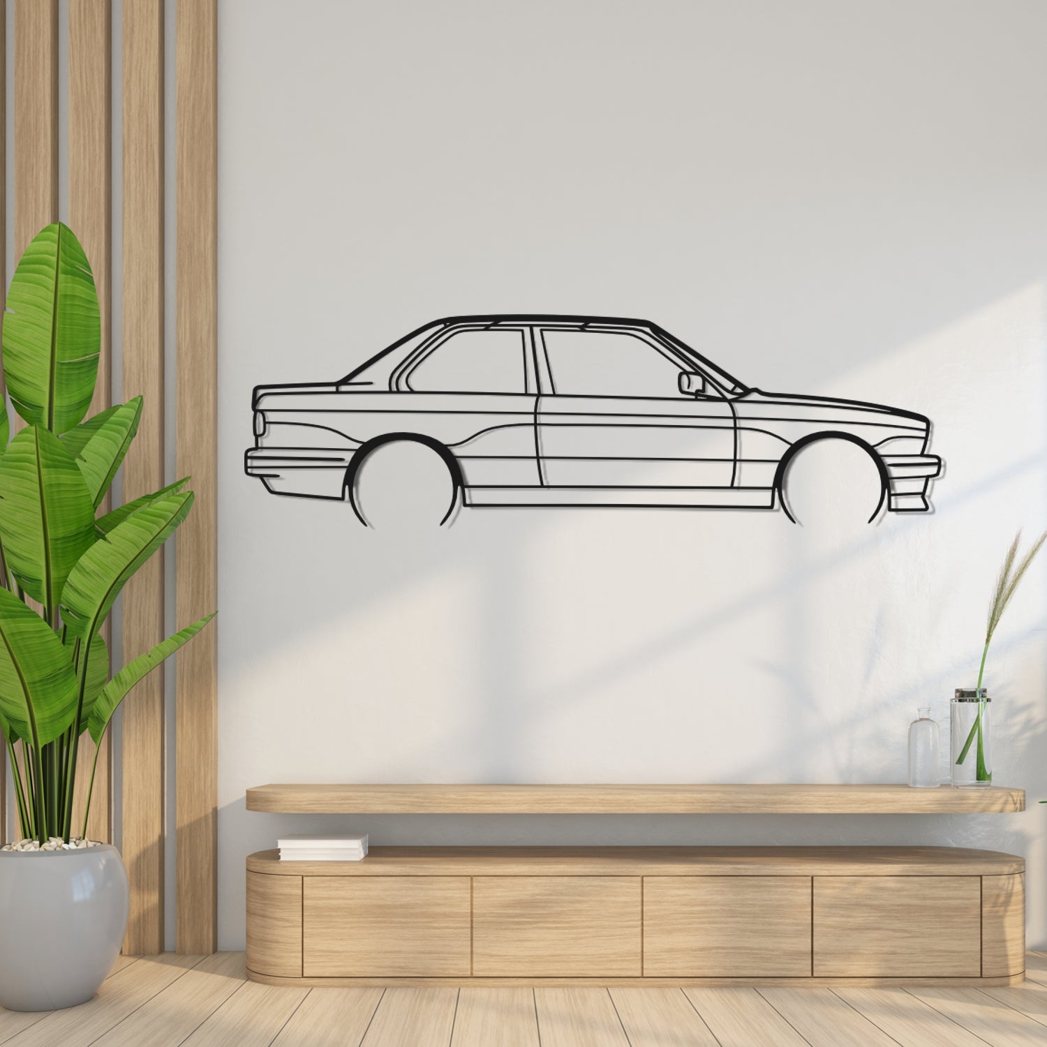 Abarth Punto Evo Side View - Metal Wall Silhouette