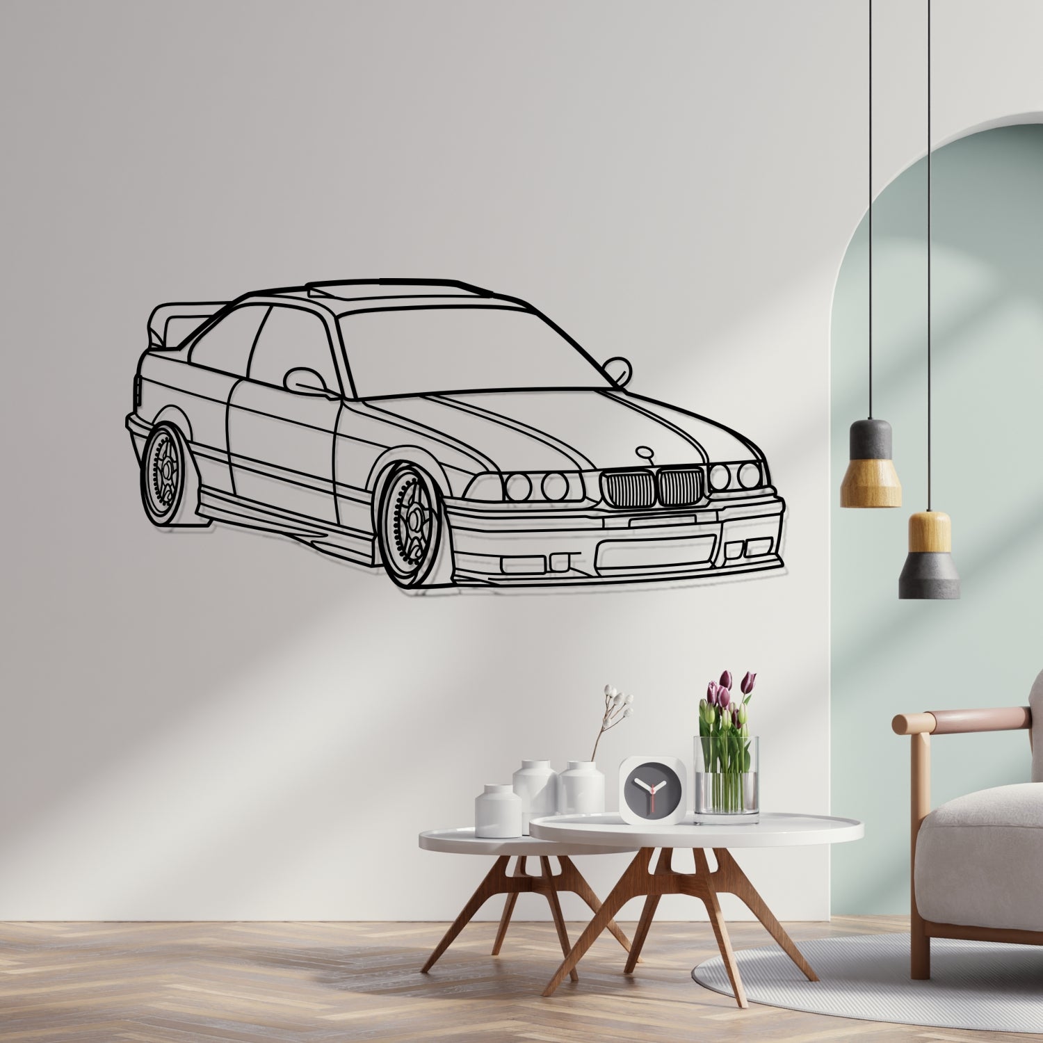 Caterham - 3D Perspective Front - Metal Silhouette