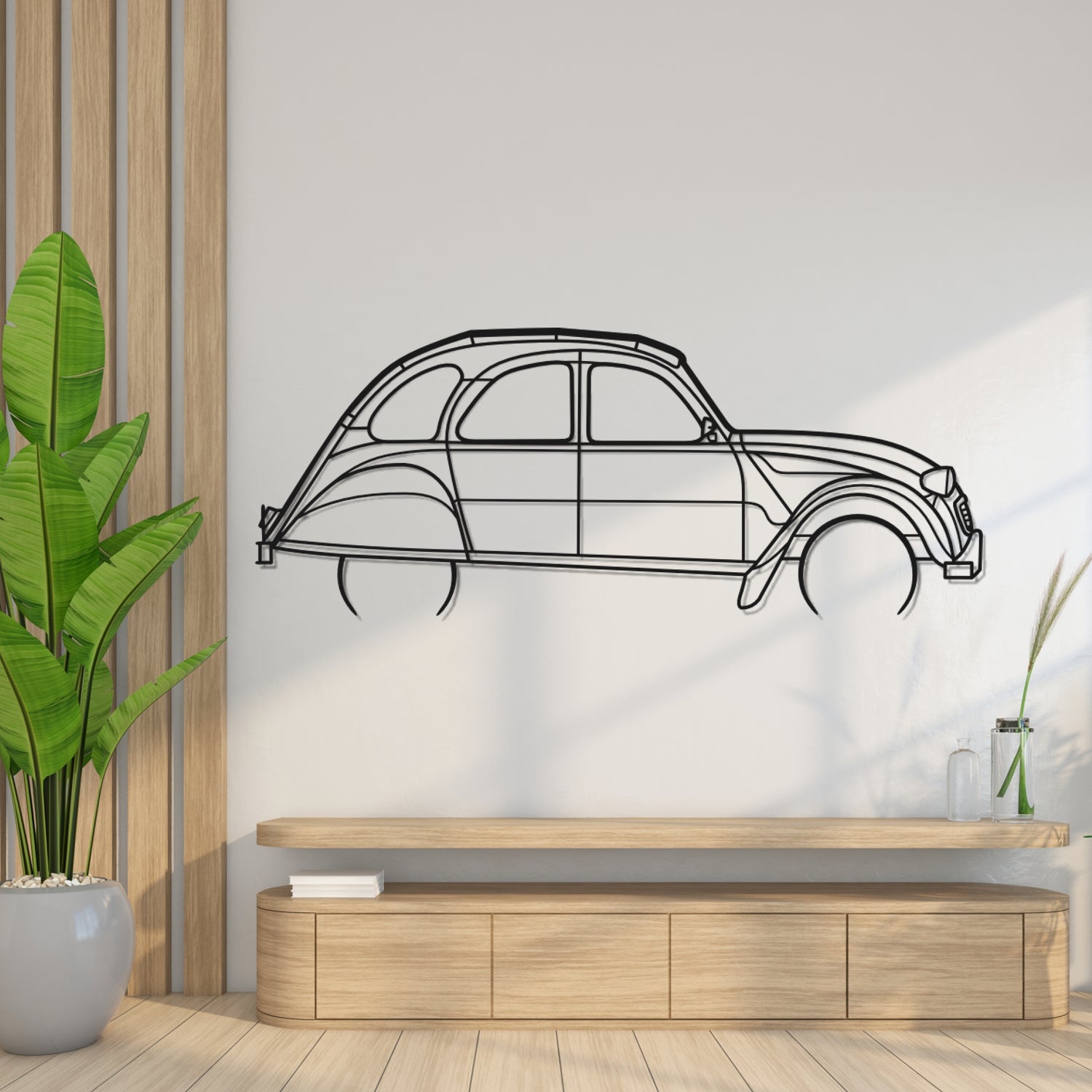 Abarth Punto Side View - Metal Wall Silhouette