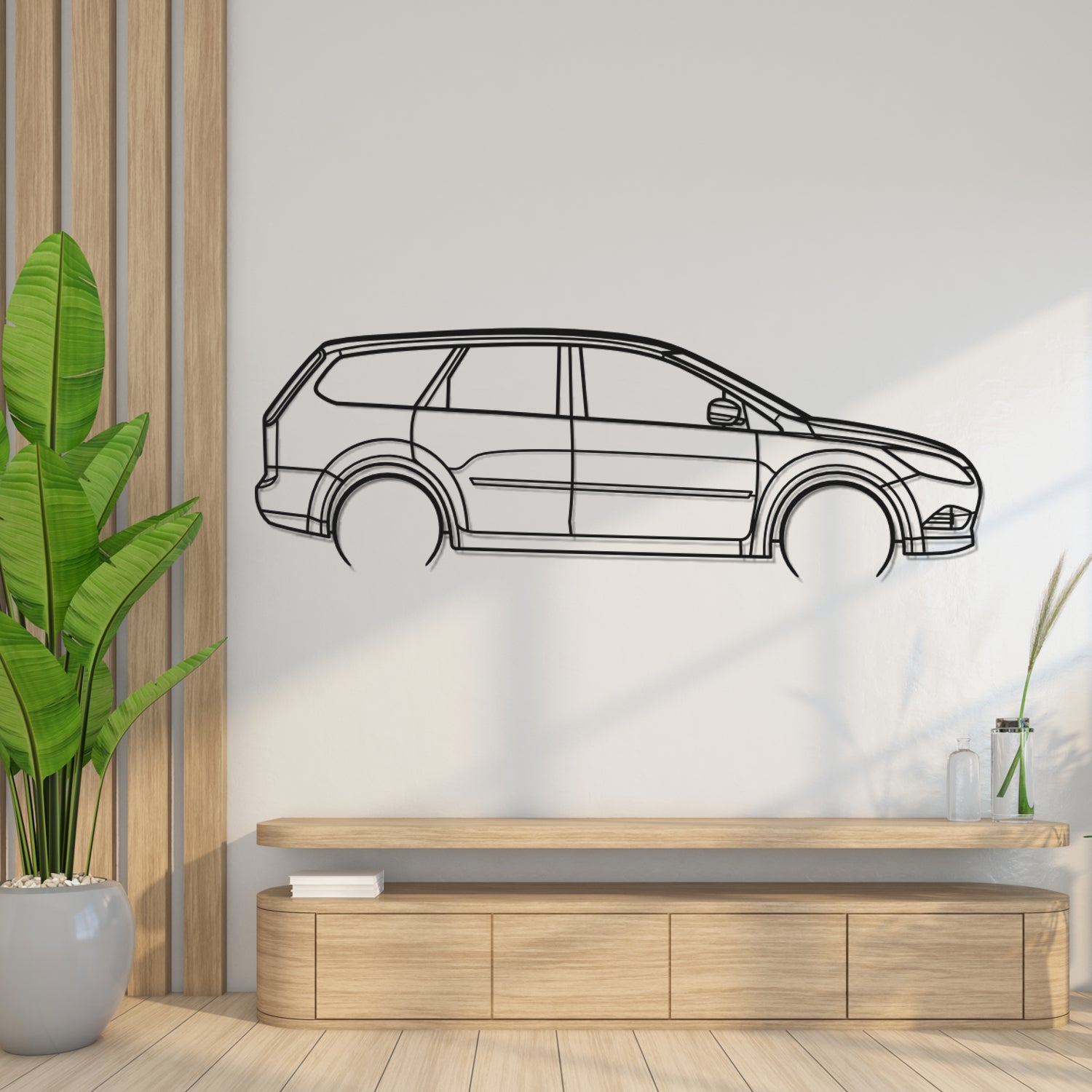 Abarth Punto Evo Side View - Metal Wall Silhouette