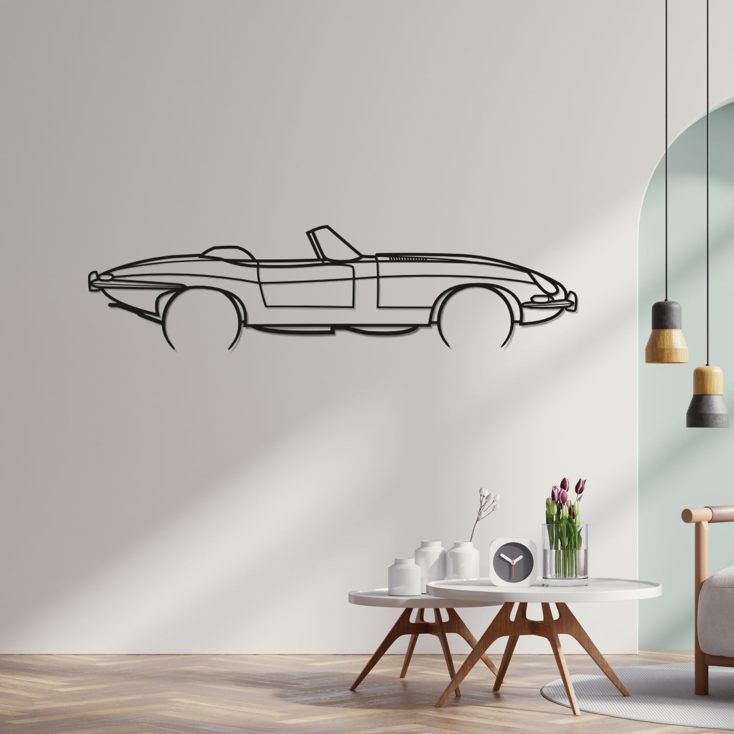 Abarth Punto Evo Side View - Metal Wall Silhouette