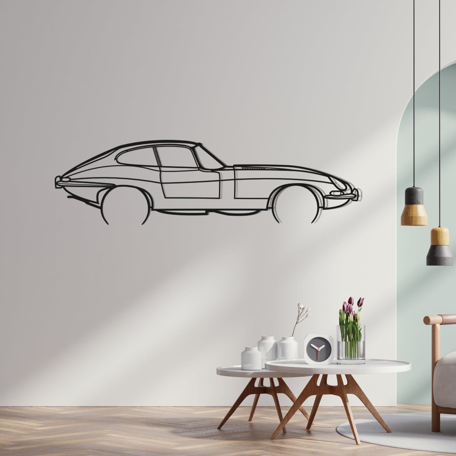 Abarth Punto Evo Side View - Metal Wall Silhouette