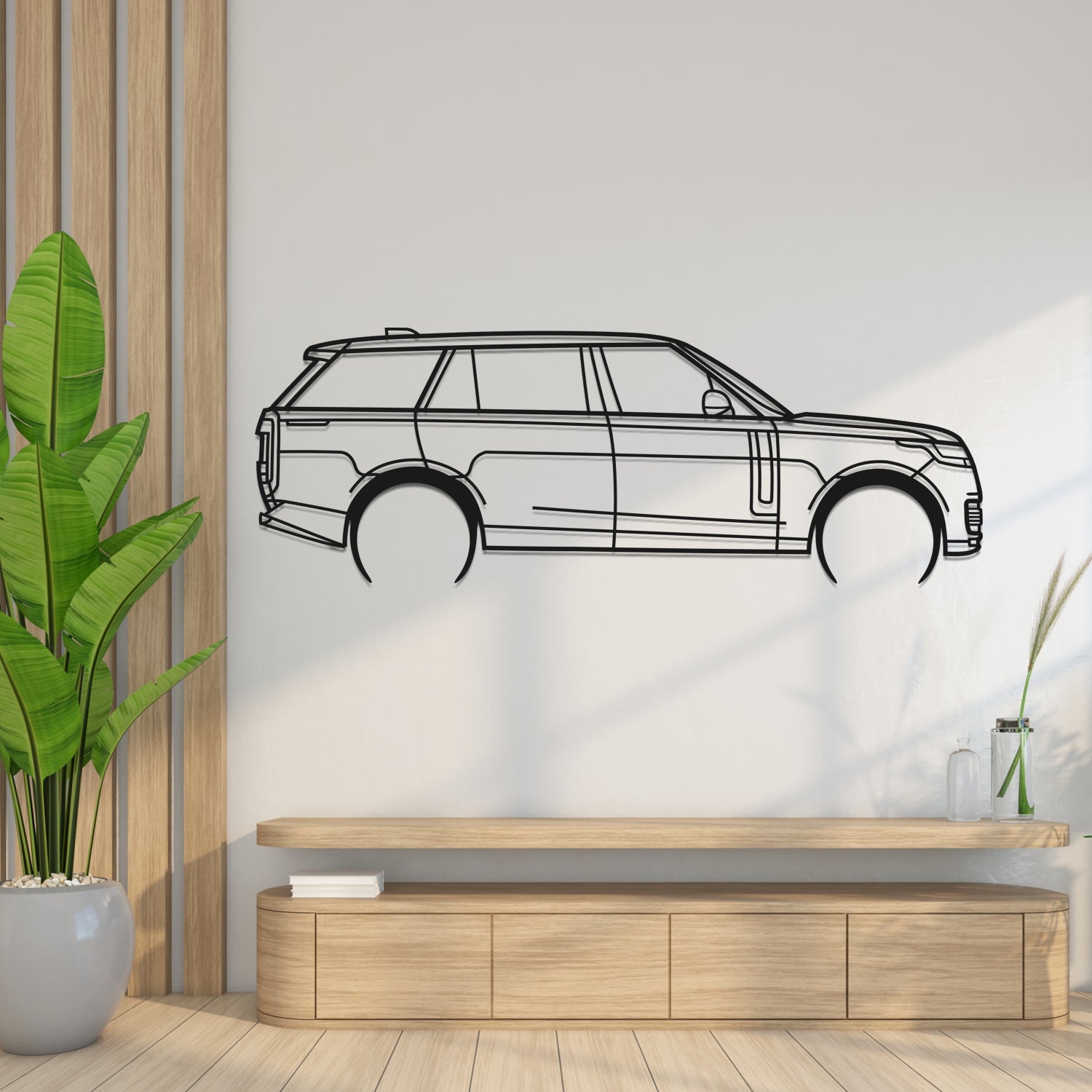 Land Rover Range Rover (2021-2025) - Perspetiva Lateral - Silhueta de Metal