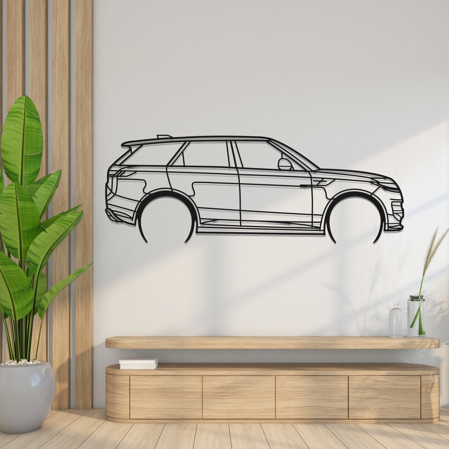 Land Rover Range Rover Sport (2022-2025) - Perspetiva Lateral - Silhueta de Metal