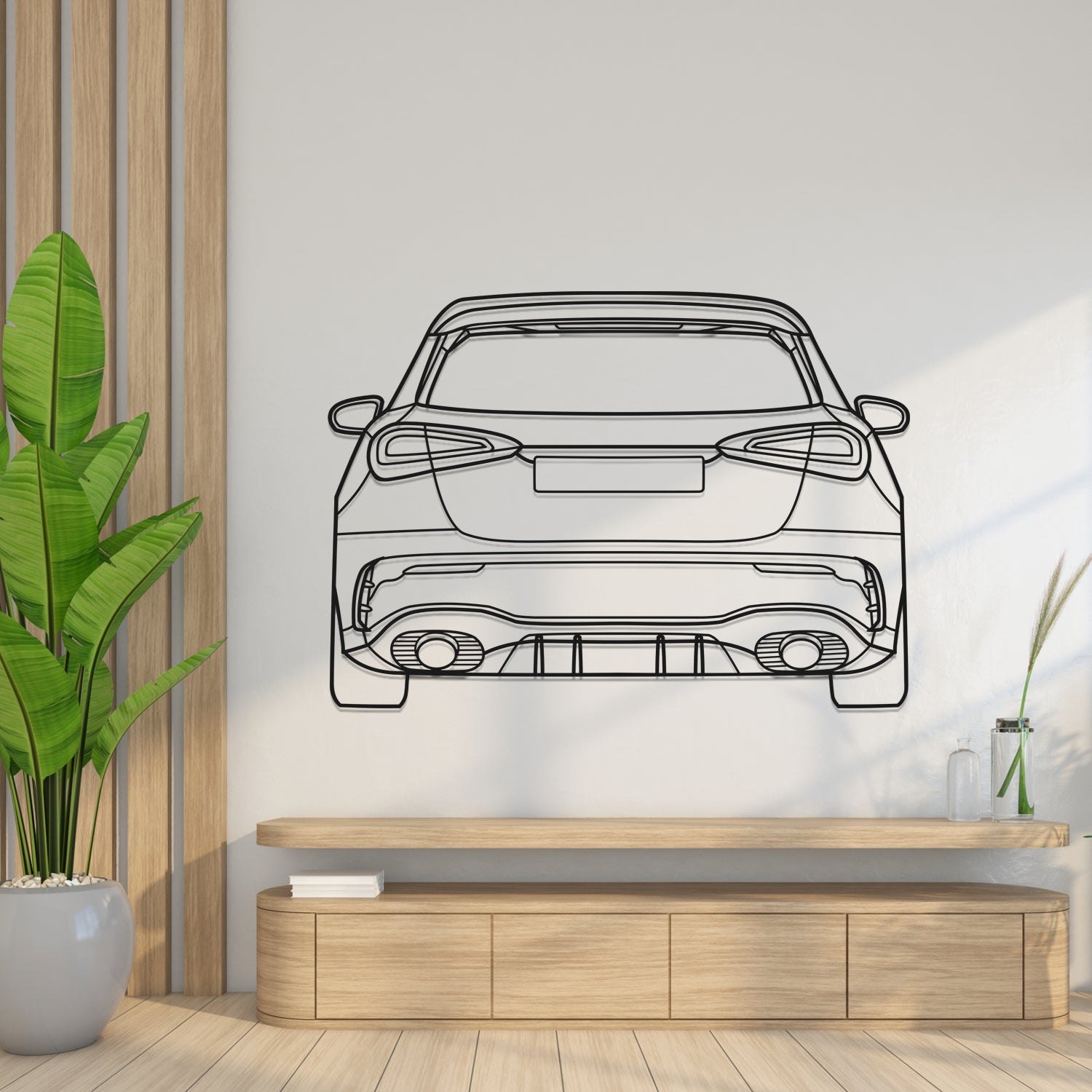 Mercedes A35 (2018-2022) – Rückansicht – Metallsilhouette