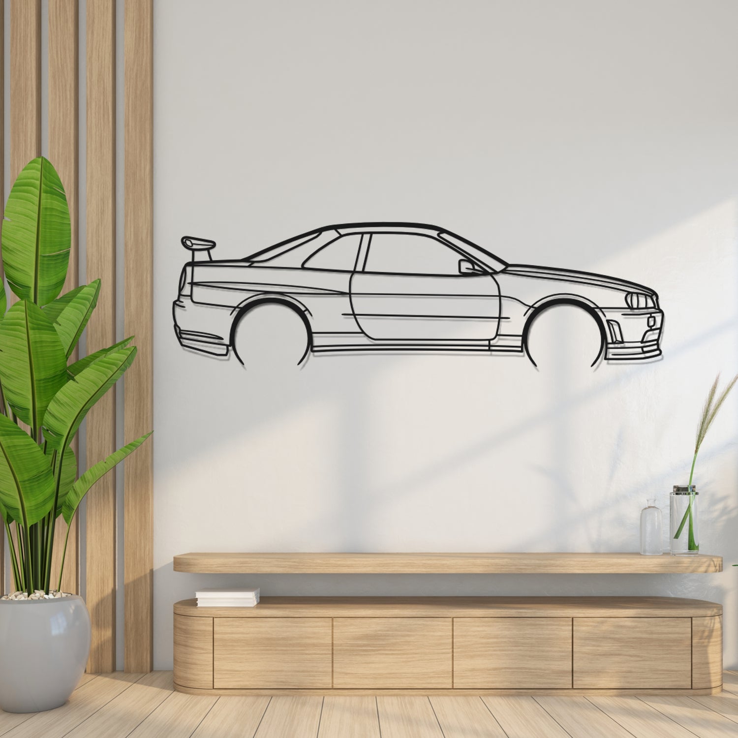 Abarth Punto Evo Side View - Metal Wall Silhouette