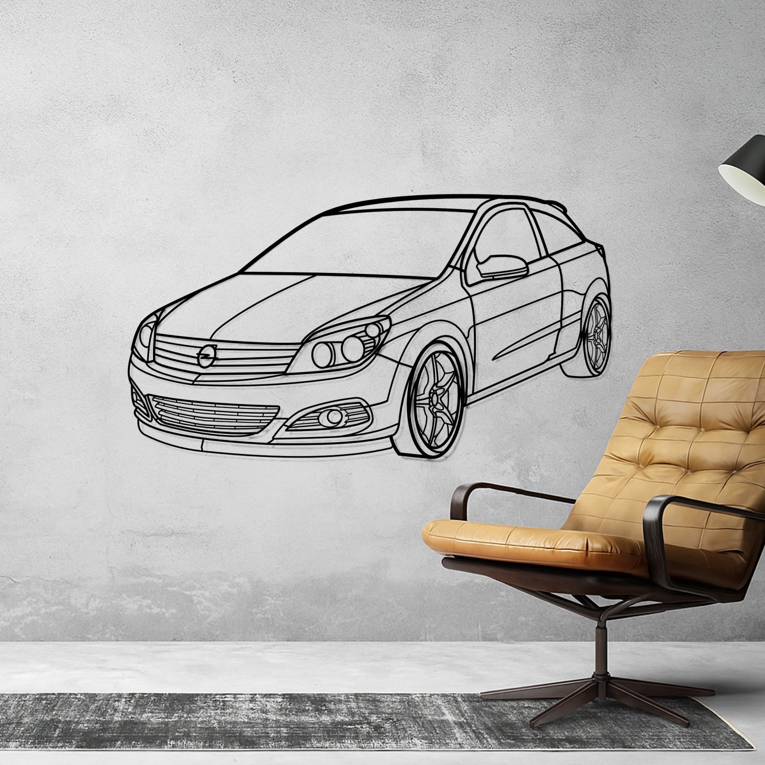 Caterham - 3D Perspective Front - Metal Silhouette