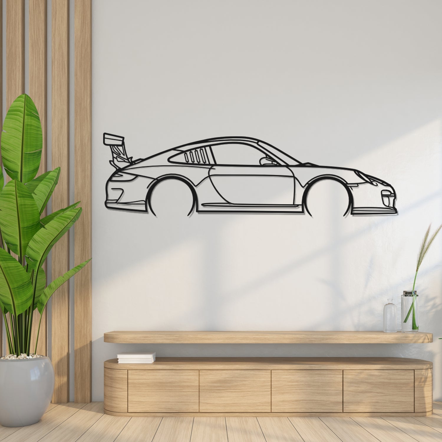 Abarth Punto Side View - Metal Wall Silhouette