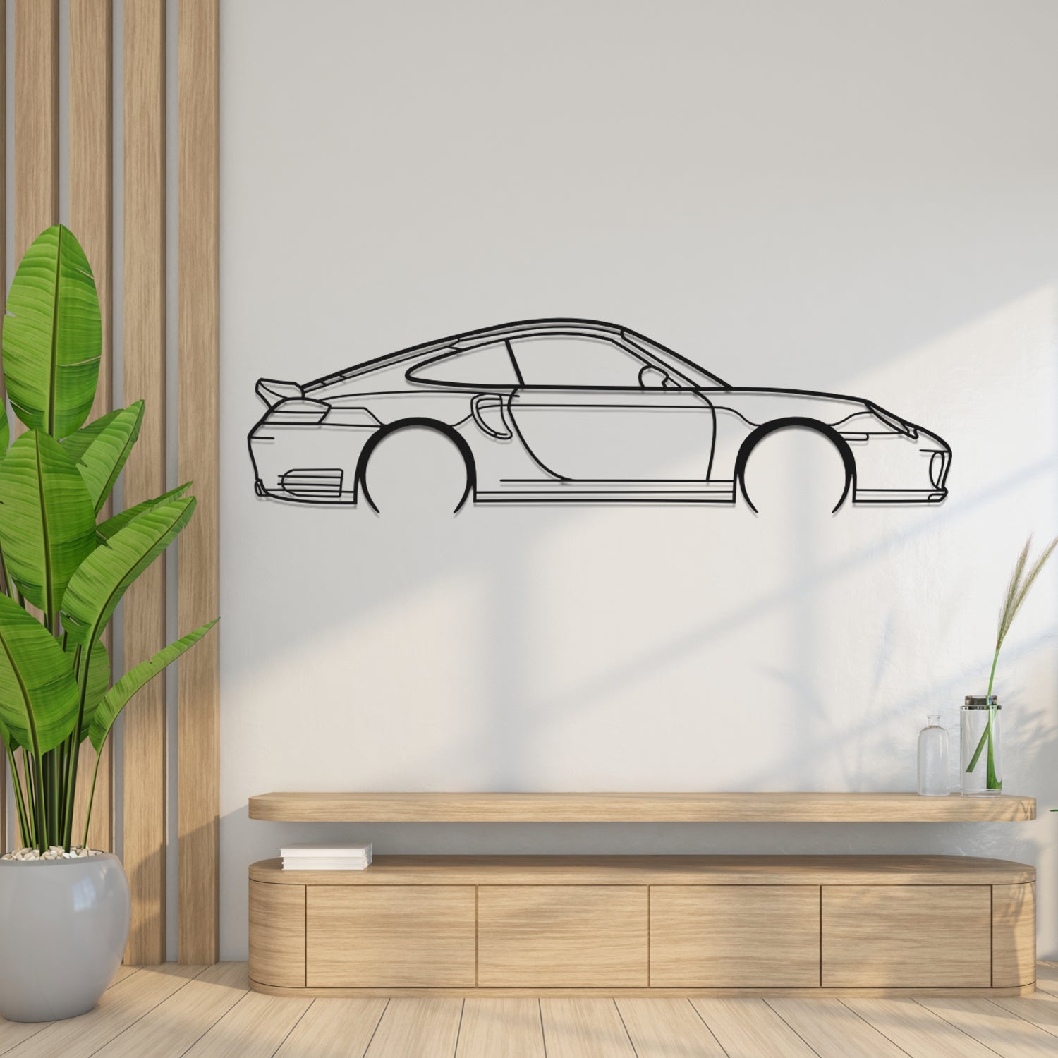 Abarth Punto Evo Side View - Metal Wall Silhouette