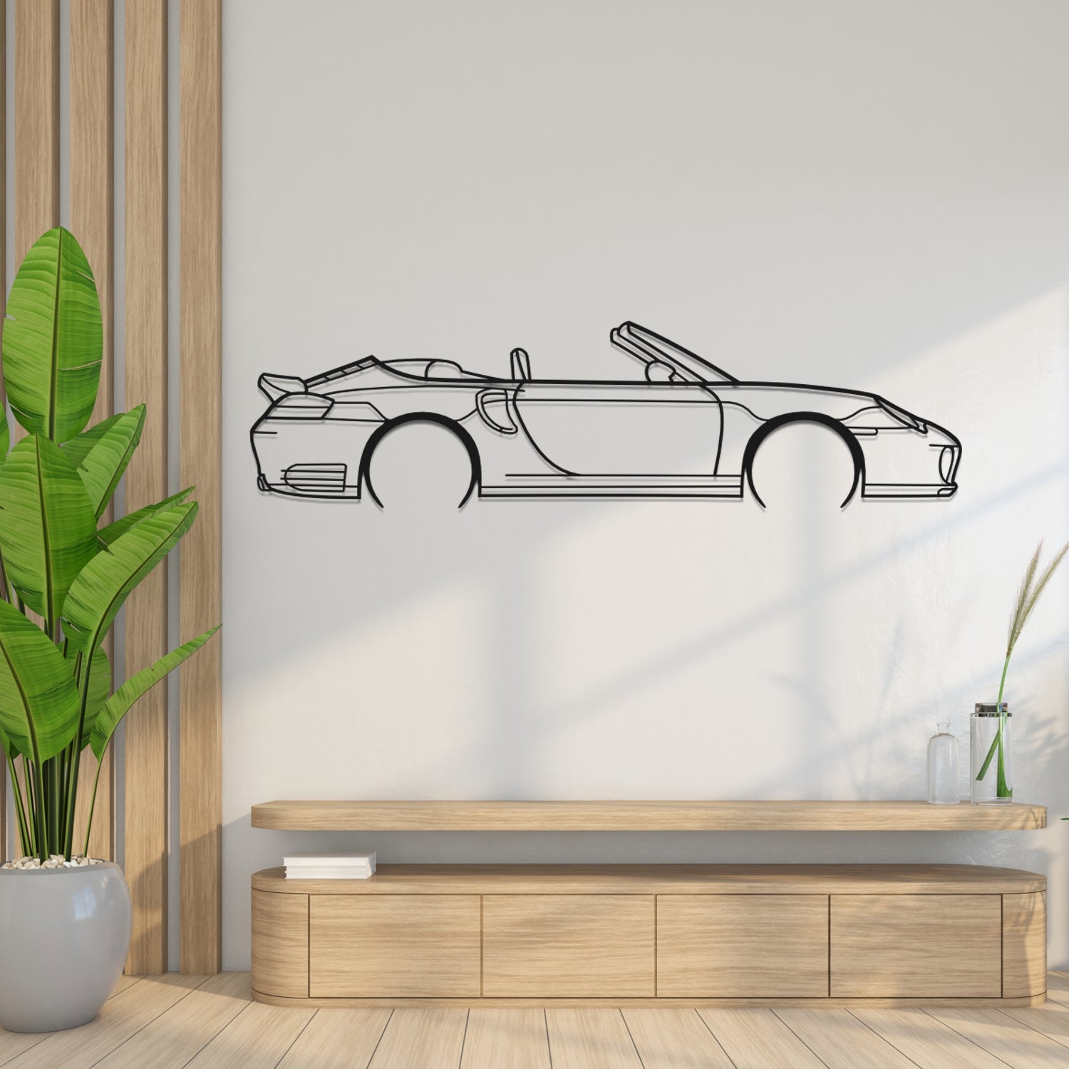Abarth Punto Evo Side View - Metal Wall Silhouette