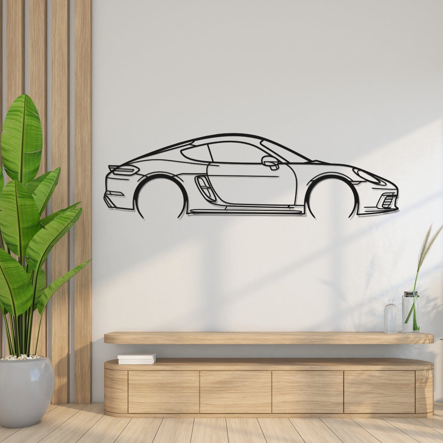 Abarth Punto Evo Side View - Metal Wall Silhouette
