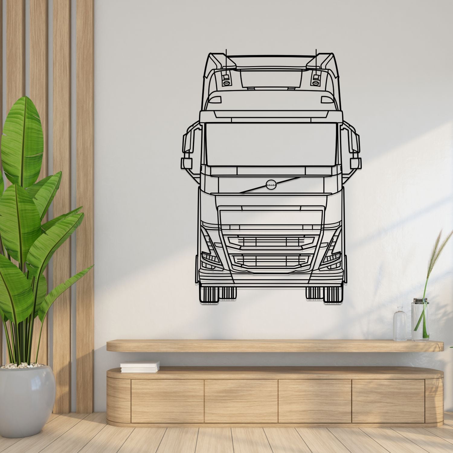 Volvo FH500 (2021-2026) - Perspetiva Frontal - Silhueta de Metal