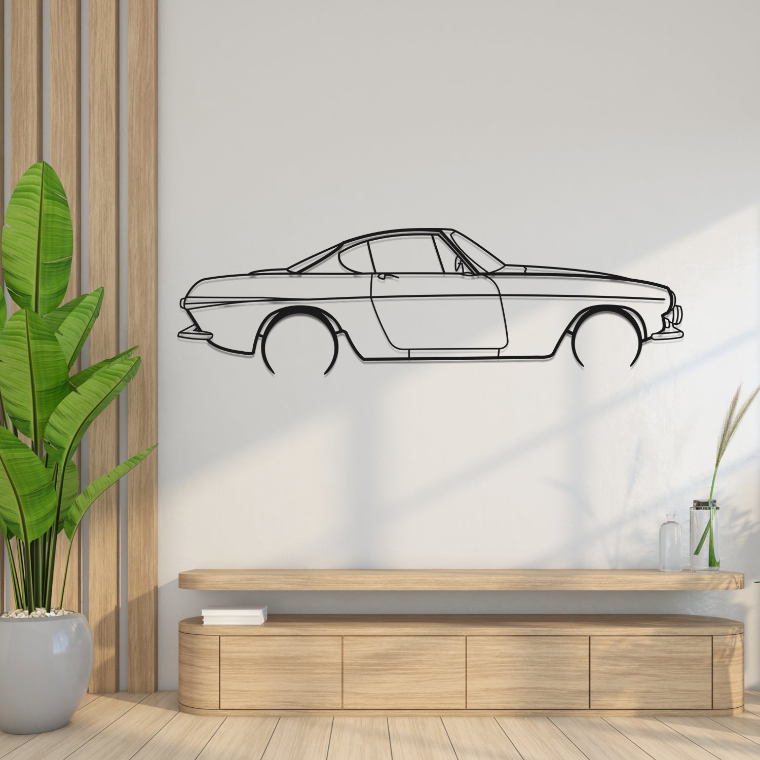 Volvo P1800 S (1963-1970) - Side View - Metal Silhouette