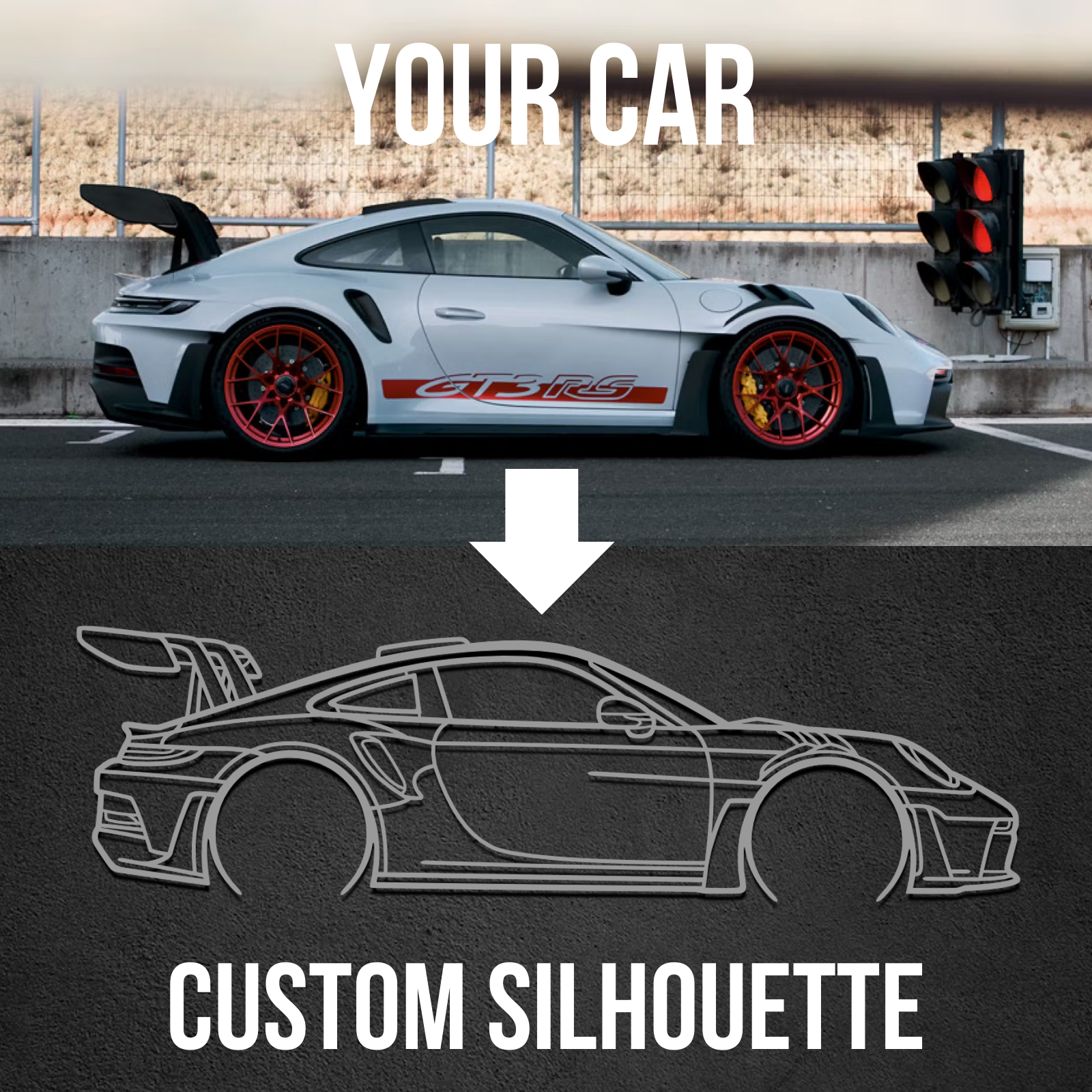 Custom Car Design - Metal Silhouette