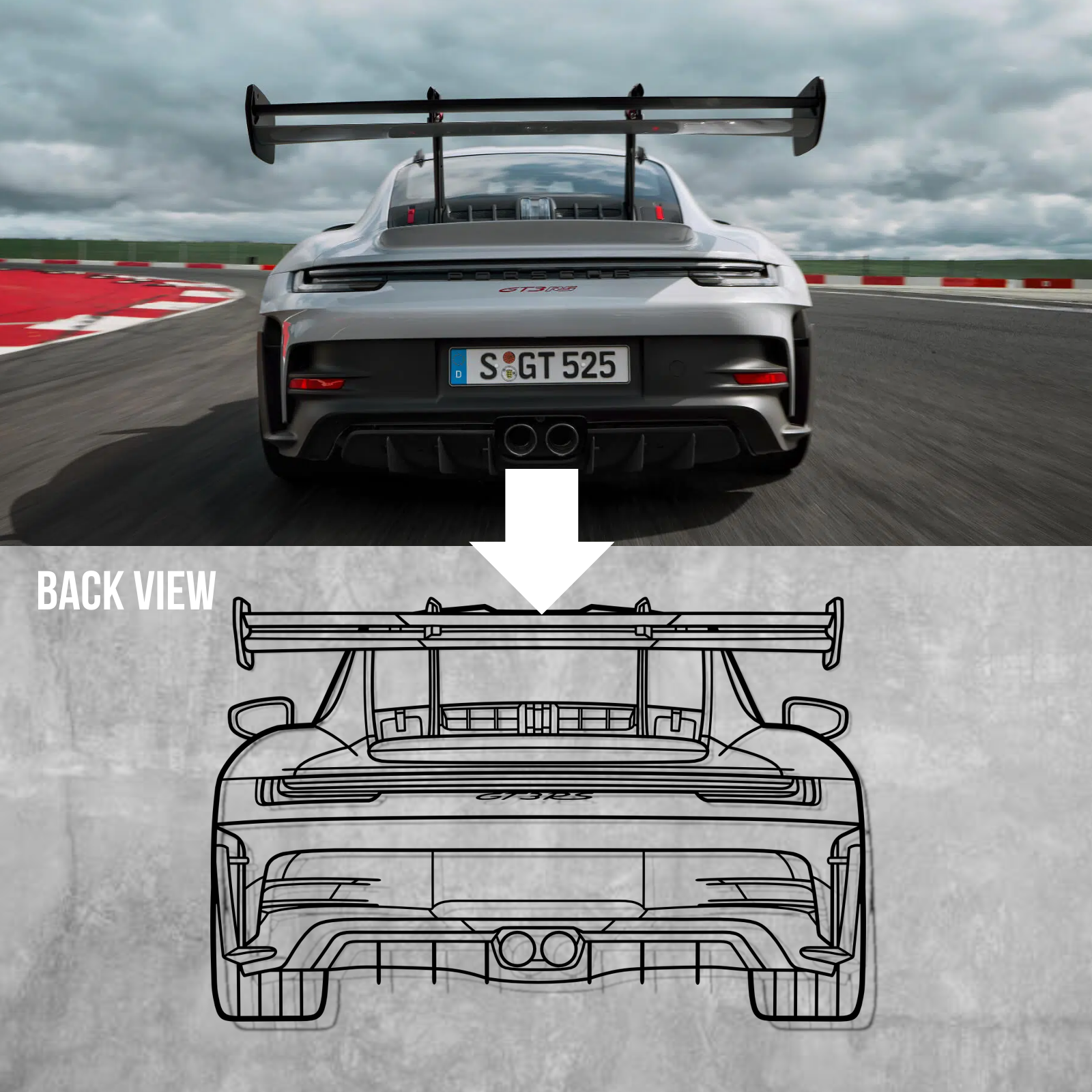 Custom Car Design - Metal Silhouette