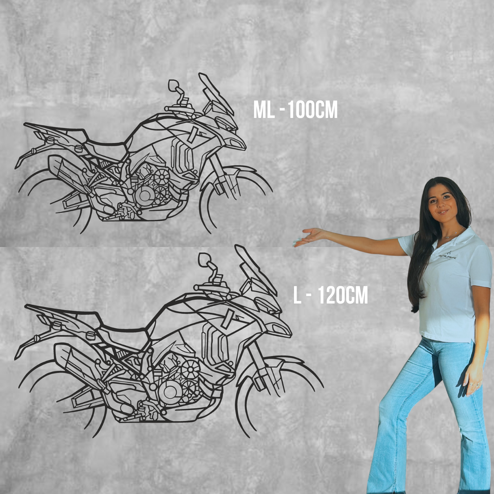 Custom MotoGP Motorcycle Design - Metal Silhouette