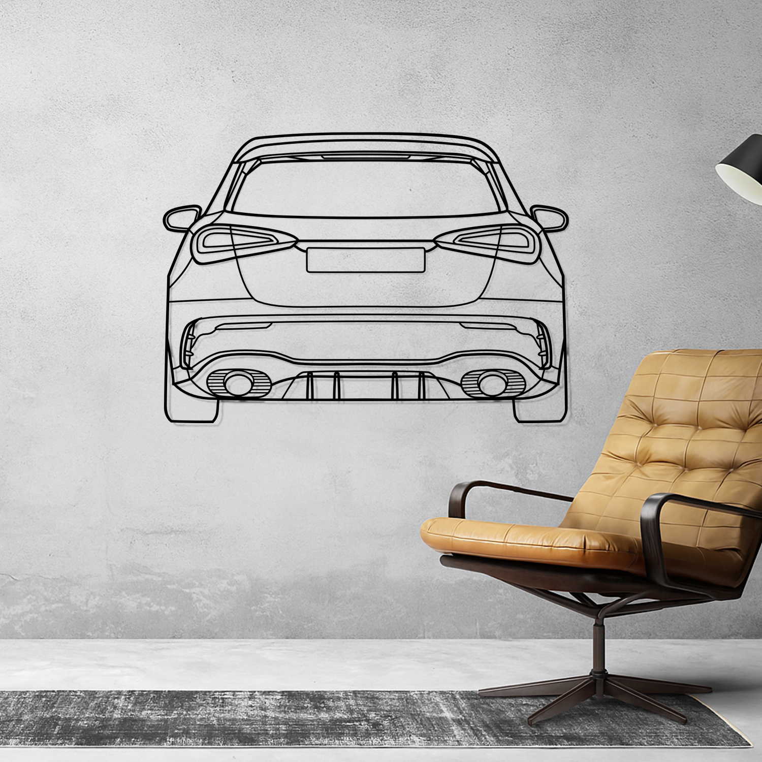 Mercedes A35 (2018-2022) – Rückansicht – Metallsilhouette