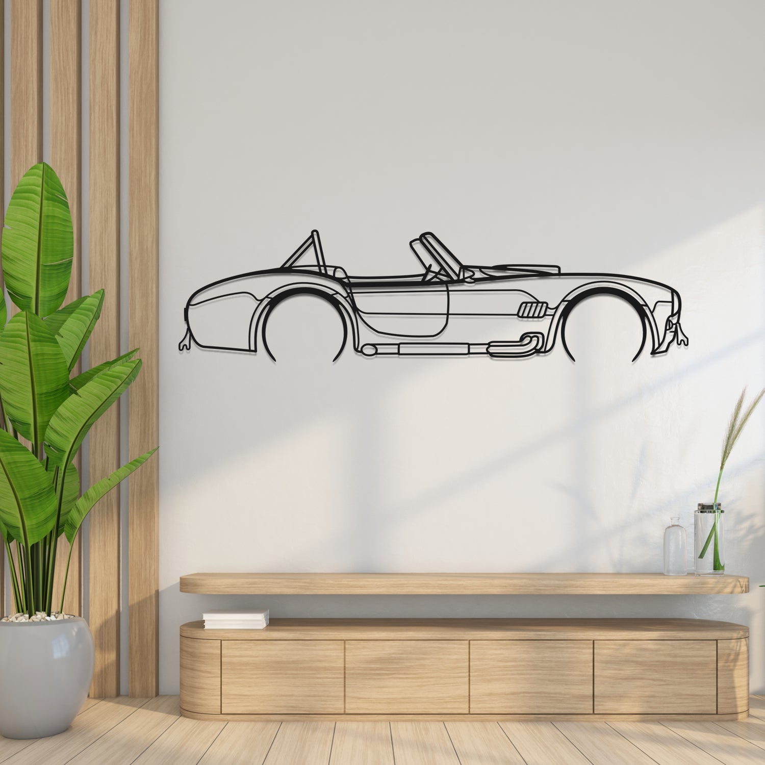 AC Cobra Shelby 427 (1965-1967) - Side View - Metal Silhouette