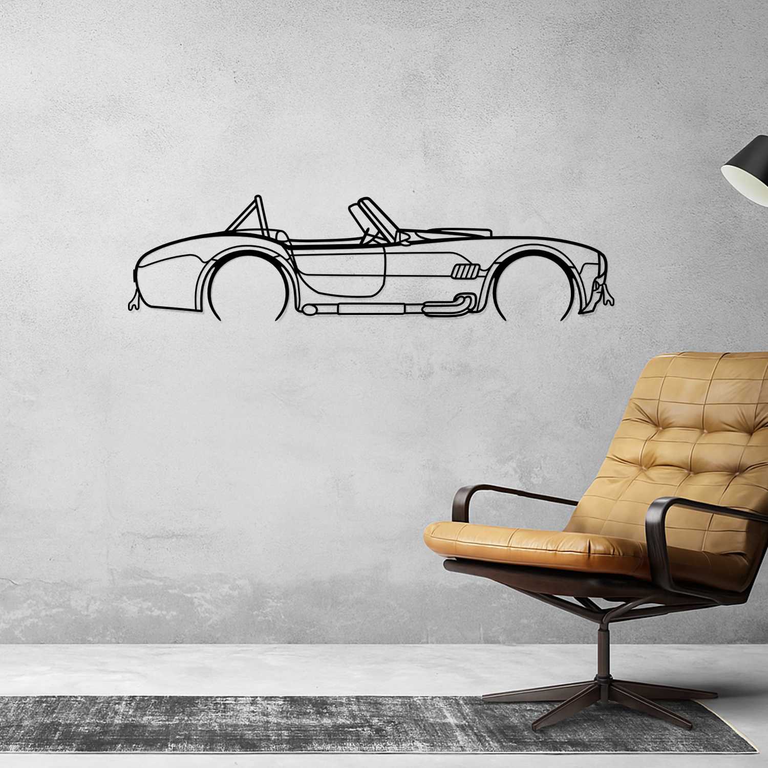 AC Cobra Shelby 427 (1965-1967) - Side View - Metal Silhouette