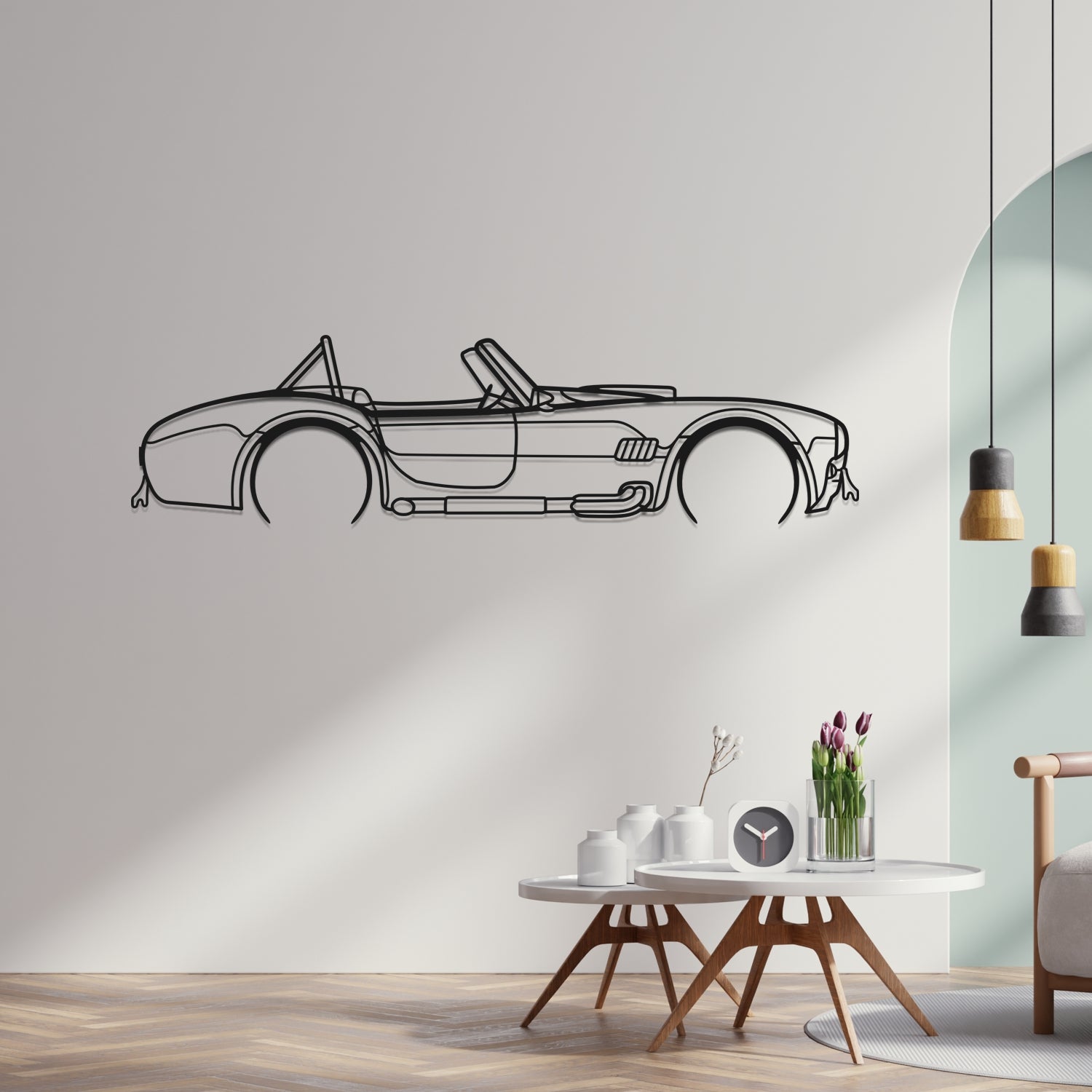 AC Cobra Shelby 427 (1965-1967) - Side View - Metal Silhouette