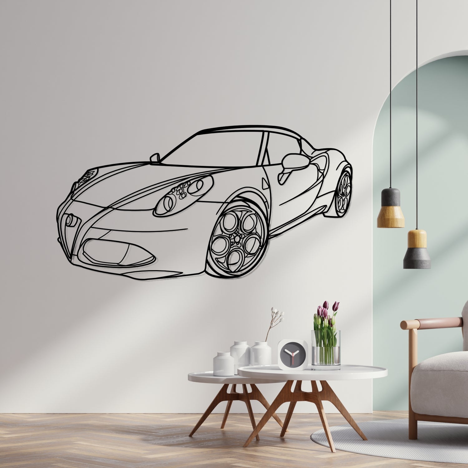 Caterham - 3D Perspective Front - Metal Silhouette