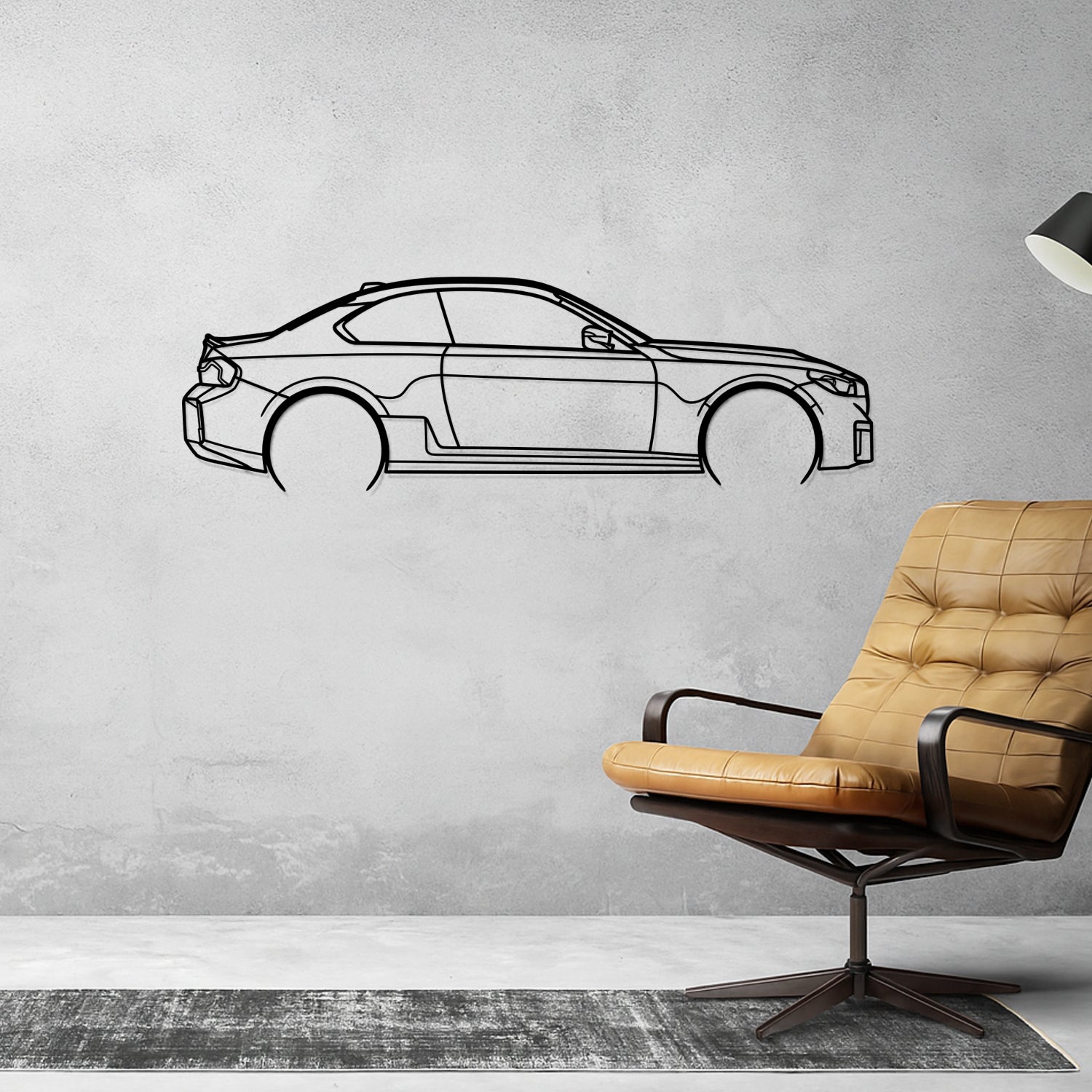 Abarth Punto Side View - Metal Wall Silhouette