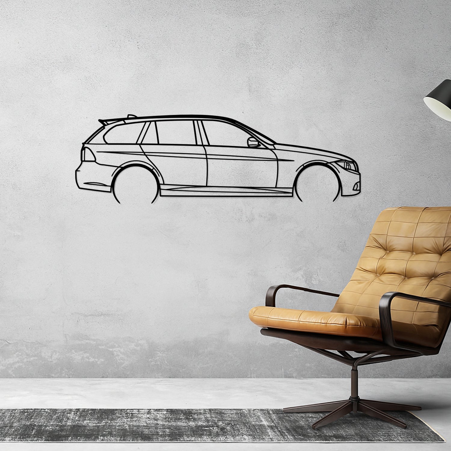 Audi R8 V10 Plus (2012-2015) - Side Perspective - Metal Silhouette