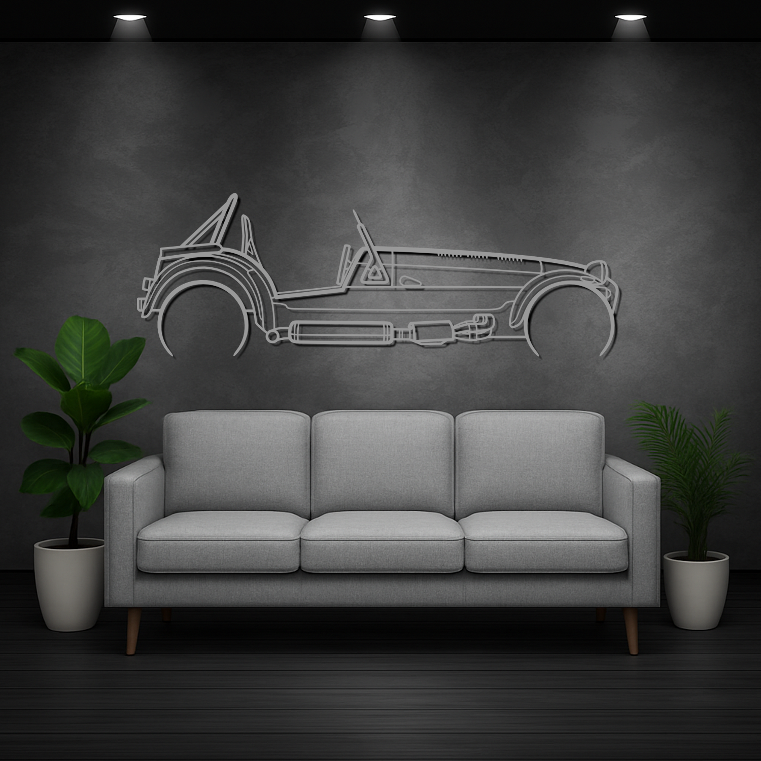 Caterham - Side View - Metal Silhouette
