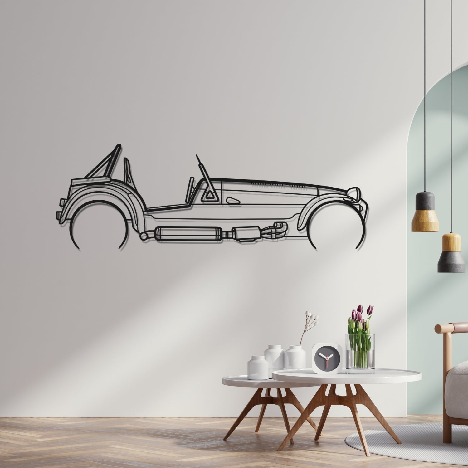 Caterham - Side View - Metal Silhouette
