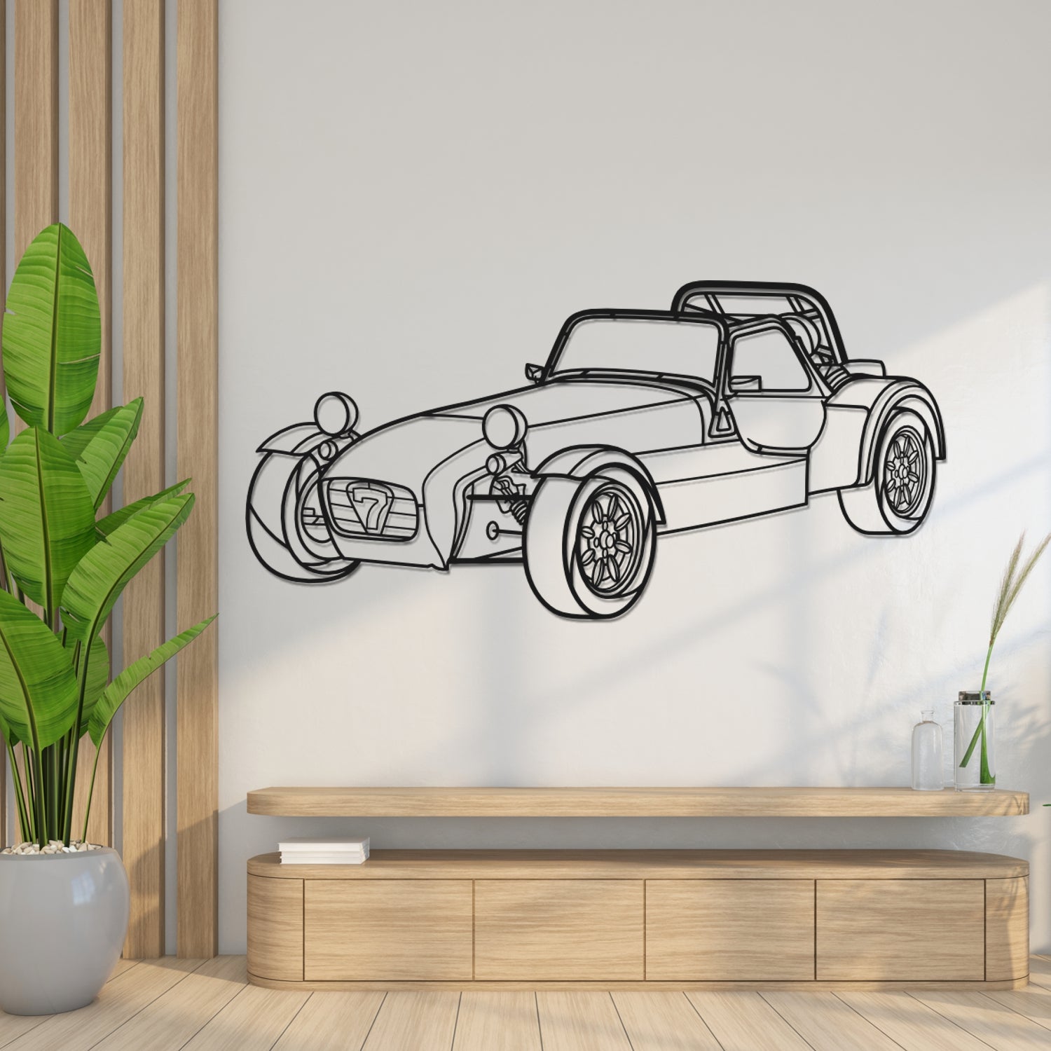 Caterham - 3D Perspective Front - Metal Silhouette