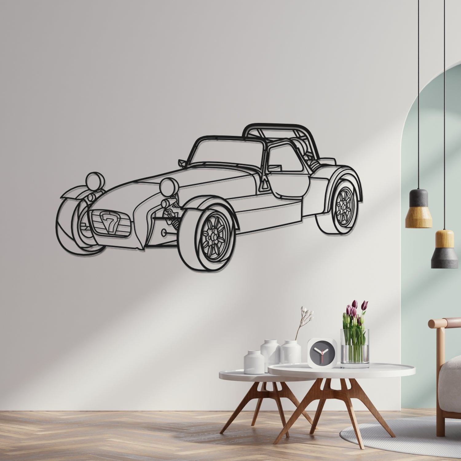 Caterham - 3D Perspective Front - Metal Silhouette