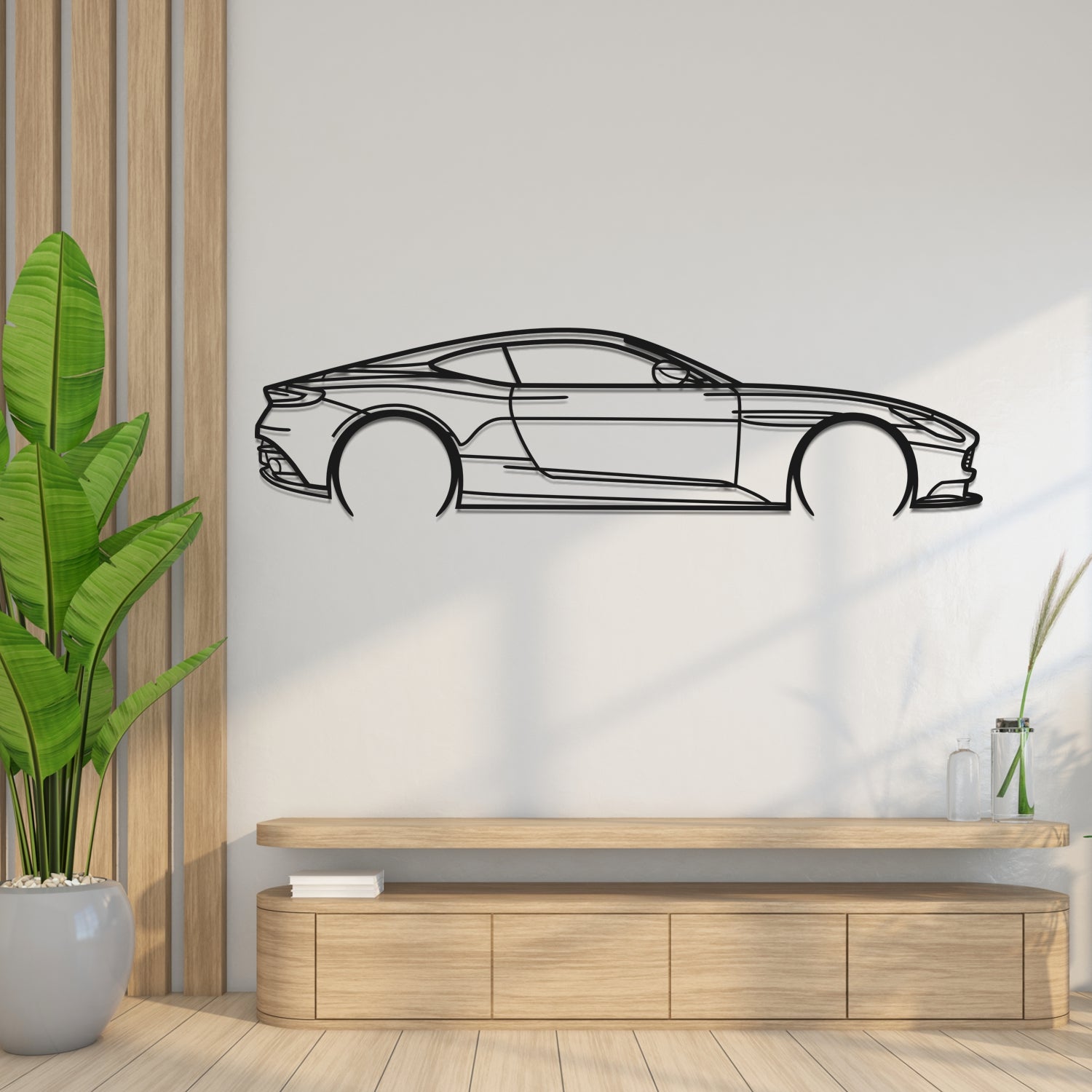 Aston Martin DB11 (2016-2023) - Side View - Metal Silhouette