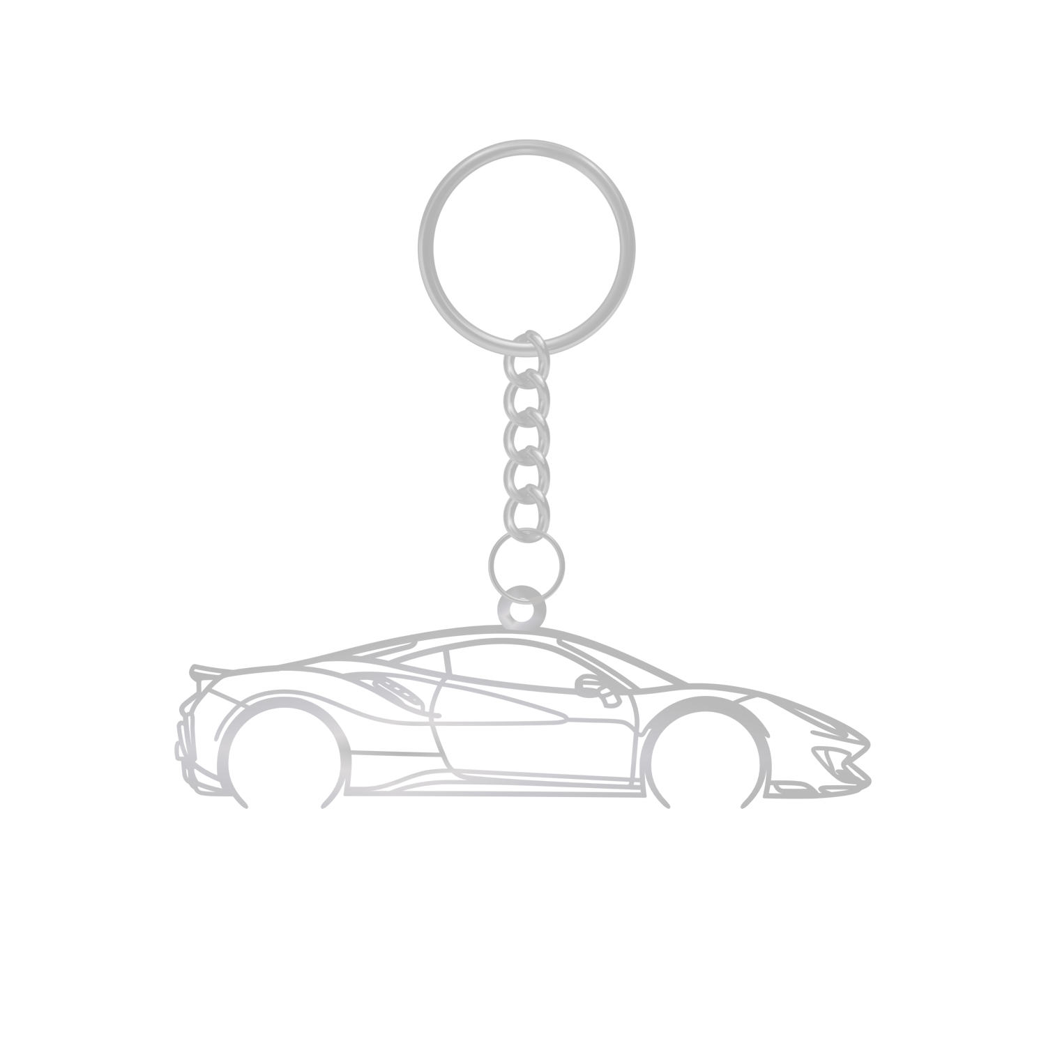 Ferrari 488 Pista (2018-2019) - Metal Keychain