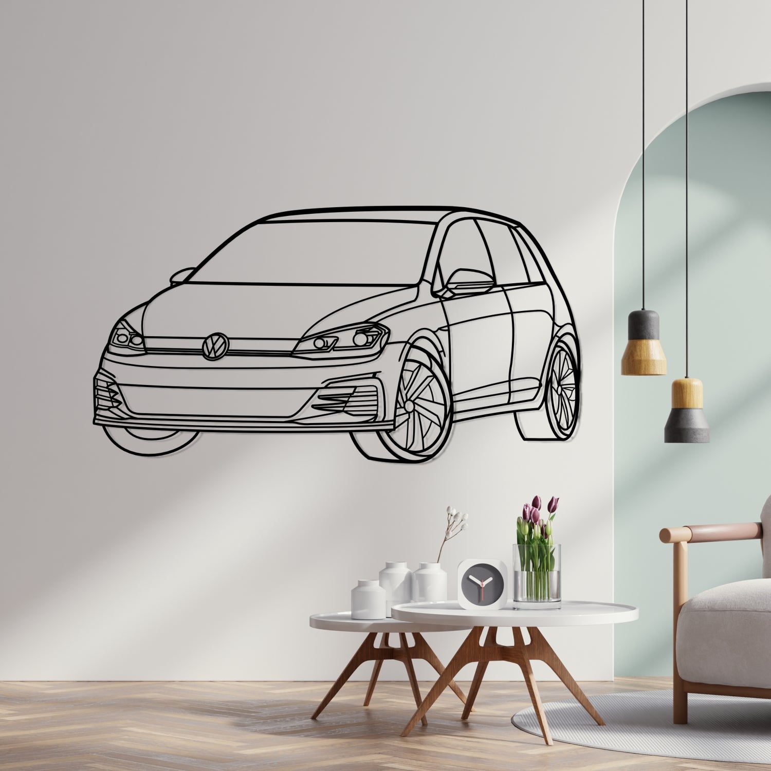 Caterham - 3D Perspective Front - Metal Silhouette