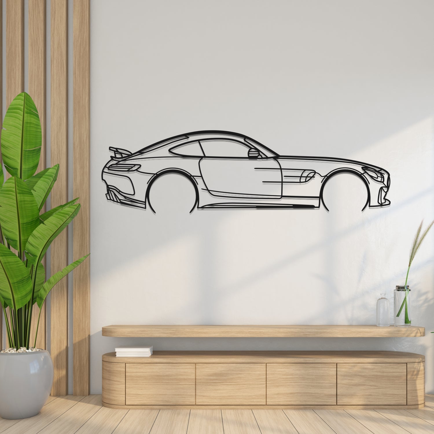Mercedes AMG GT R (2017-2021) - Perspetiva Lateral - Silhueta de Metal
