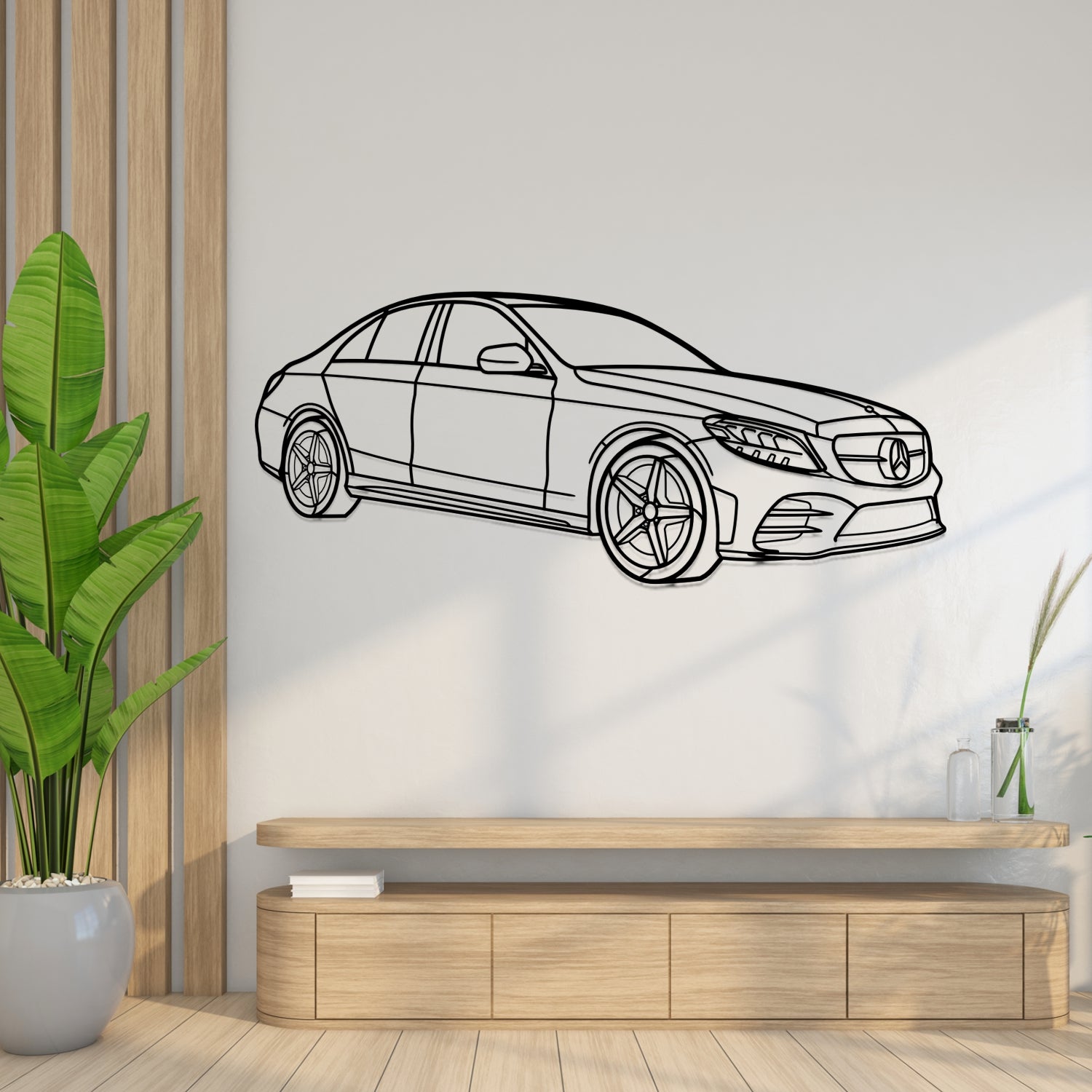 Caterham – 3D-Perspektive Front – Metallsilhouette