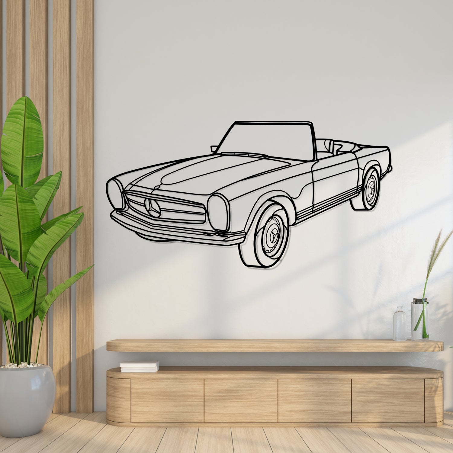Caterham – 3D-Perspektive Front – Metallsilhouette
